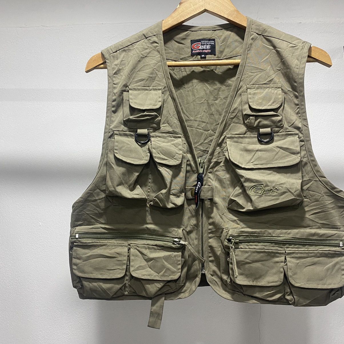 Japanese Brand Gett Utility Cargo Vest Multi Pocket Vest Army 90s Size US M / EU 48-50 / 2 - 5 Thumbnail
