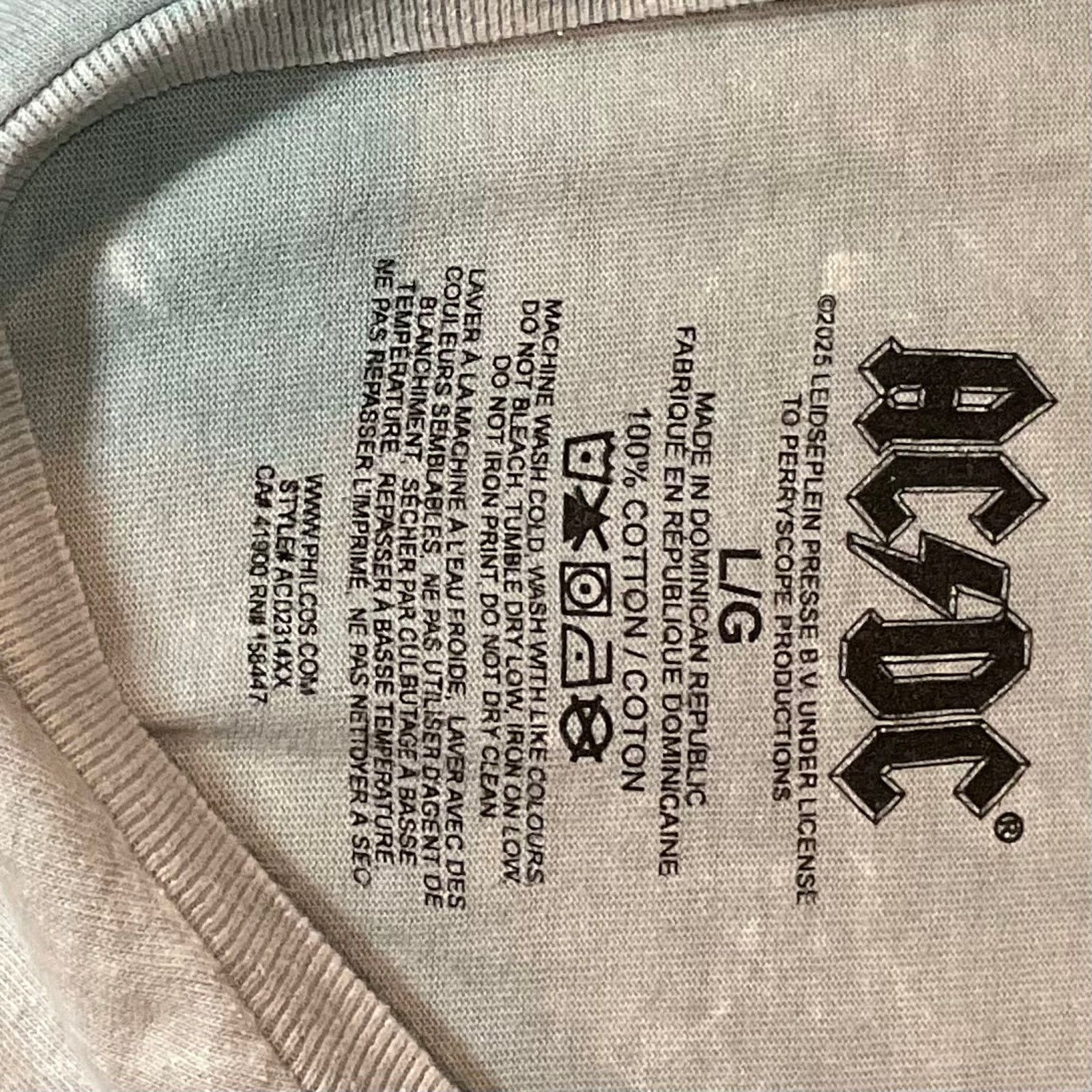 Other ⚡ AC/DC “High Voltage Rock N’ Roll” Tee – Gray Wash Size US L / EU 52-54 / 3 - 4 Thumbnail