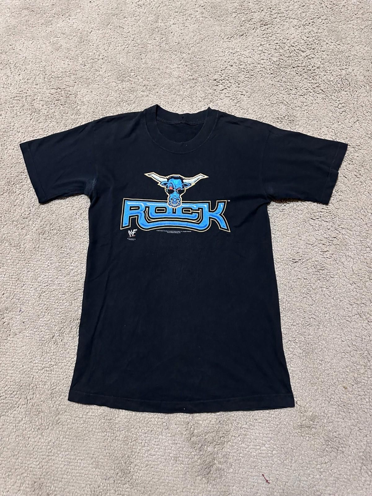 WWE 2000 Wrestling T Shirt The Rock Size M Black WWE Size US M / EU 48-50 / 2 - 1 Thumbnail