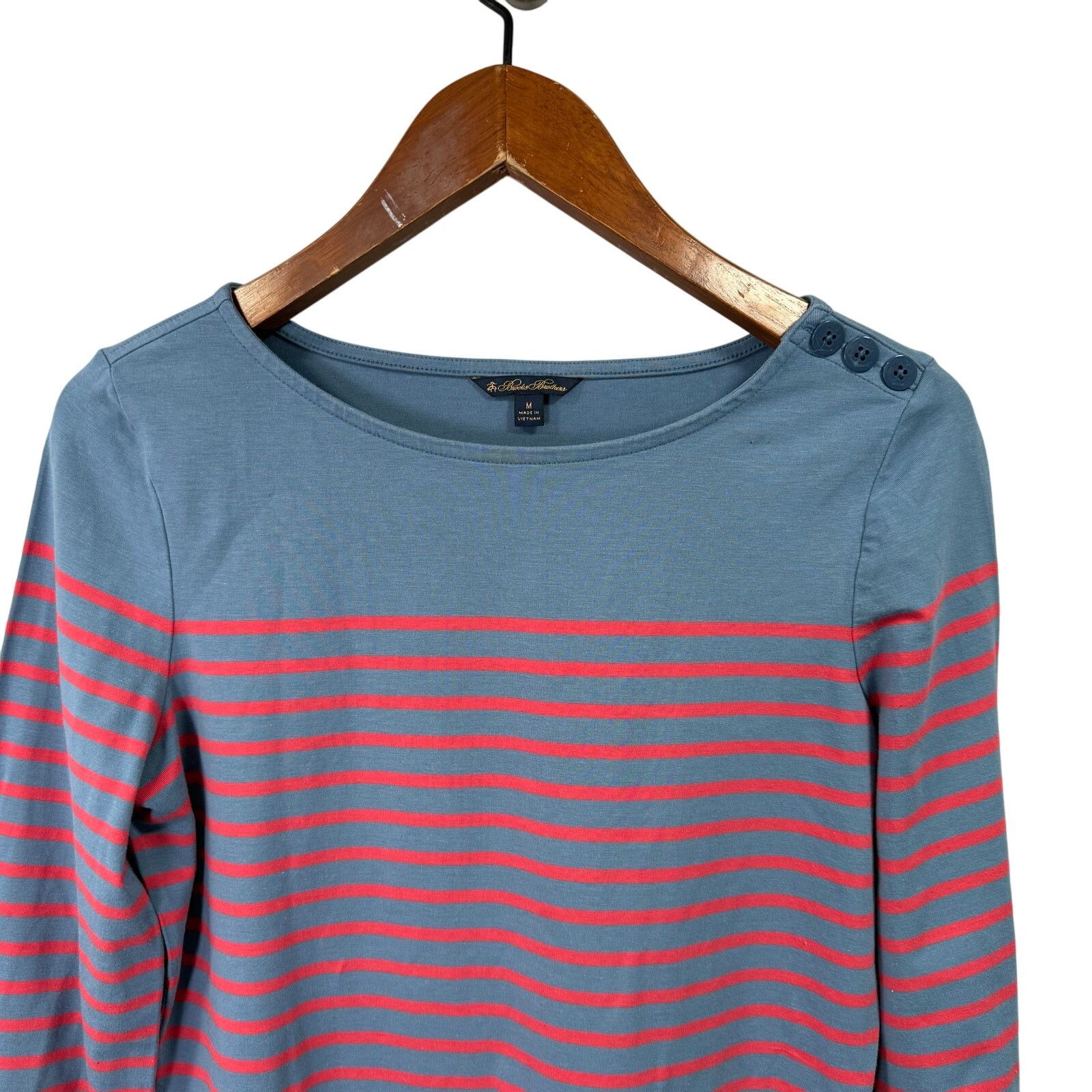 Brooks Brothers Brooks Brothers Women’s Top Blouse M Cotton Stretch # G659 Size M / US 6-8 / IT 42-44 - 3 Thumbnail