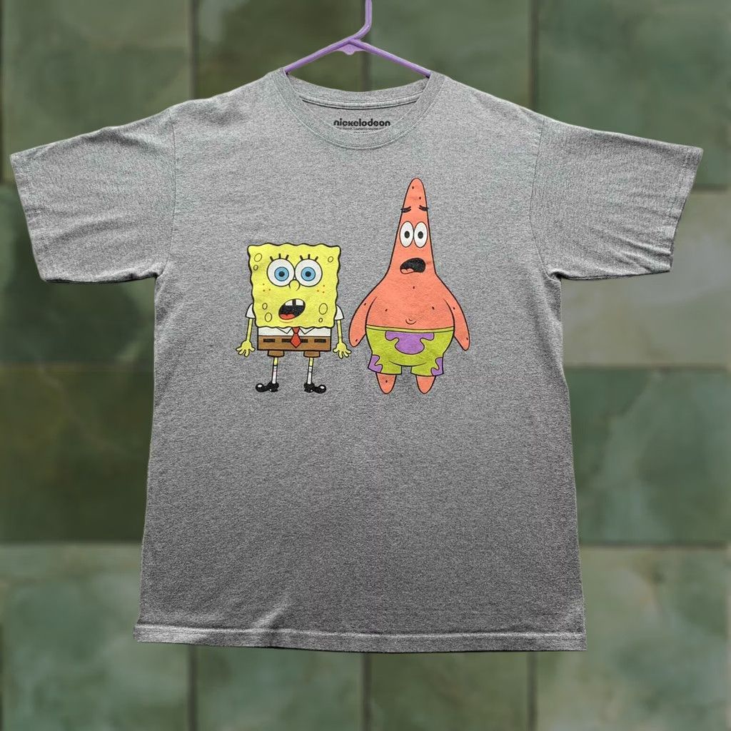 Nickelodeon Nickelodeon SpongeBob Squarepants Patrick Graphic T-Shirt Gray Adult Medium M Size US M / EU 48-50 / 2 - 1 Thumbnail