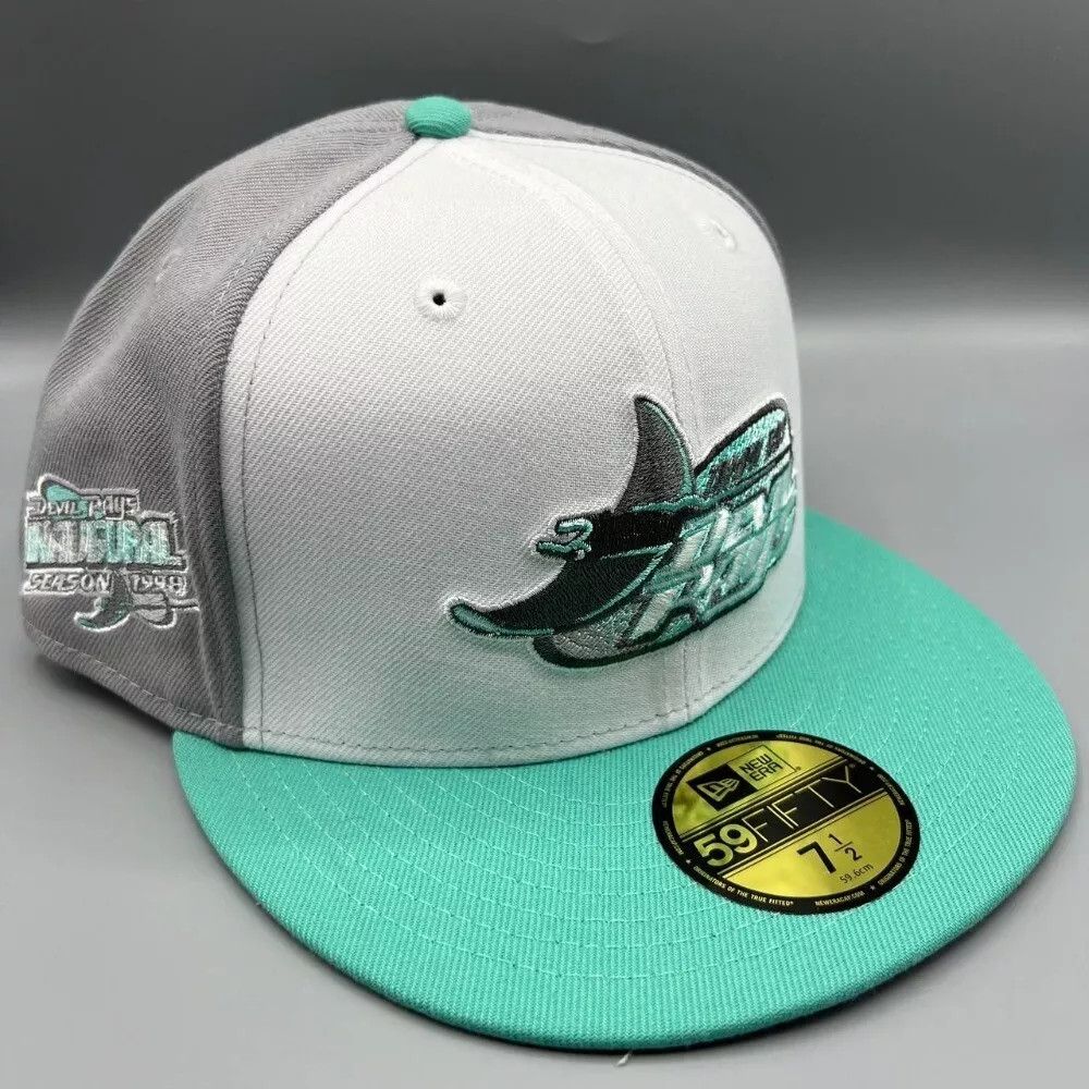 New Era Tampa Bay Rays Hat Men 7 1/2 Inaugural Season 1998 Fitted Size ONE SIZE - 1 Thumbnail