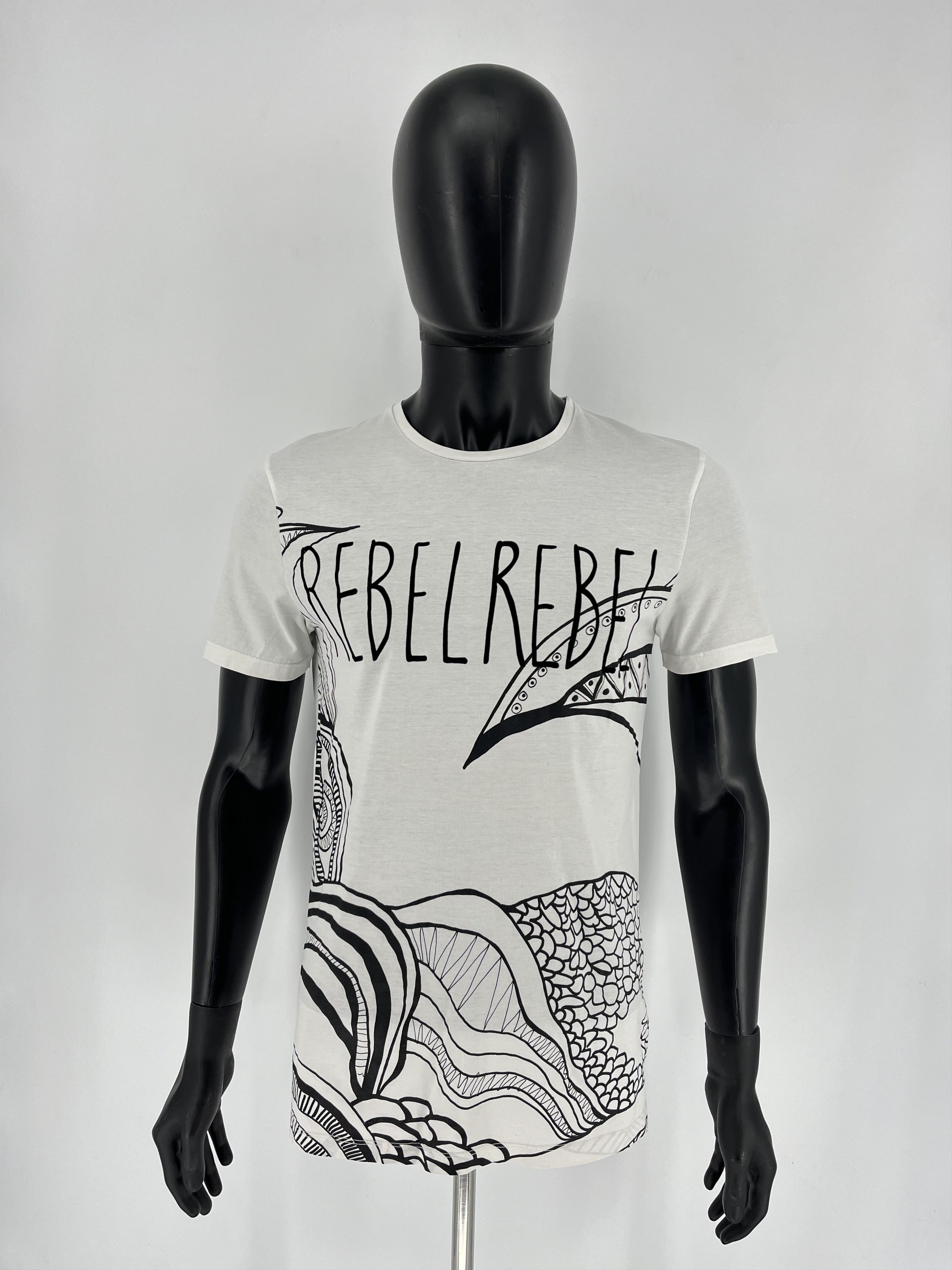 Antony Morato Antony Morato "REBELREBEL" Avant Garde Designer Y2k Tee Size US L / EU 52-54 / 3 - 2 Thumbnail