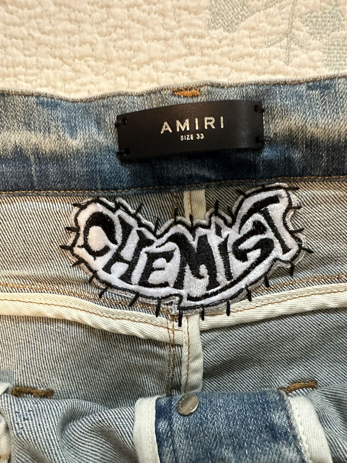 Amiri AMIRI Blue Chemist Straight Jeans 33 Size US 33 - 5 Thumbnail