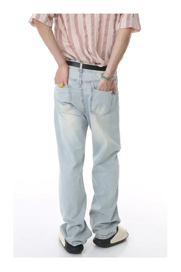 Japanese Brand Casual simple Japanese straight loose jeans Size US 32 / EU 48 - 3 Thumbnail