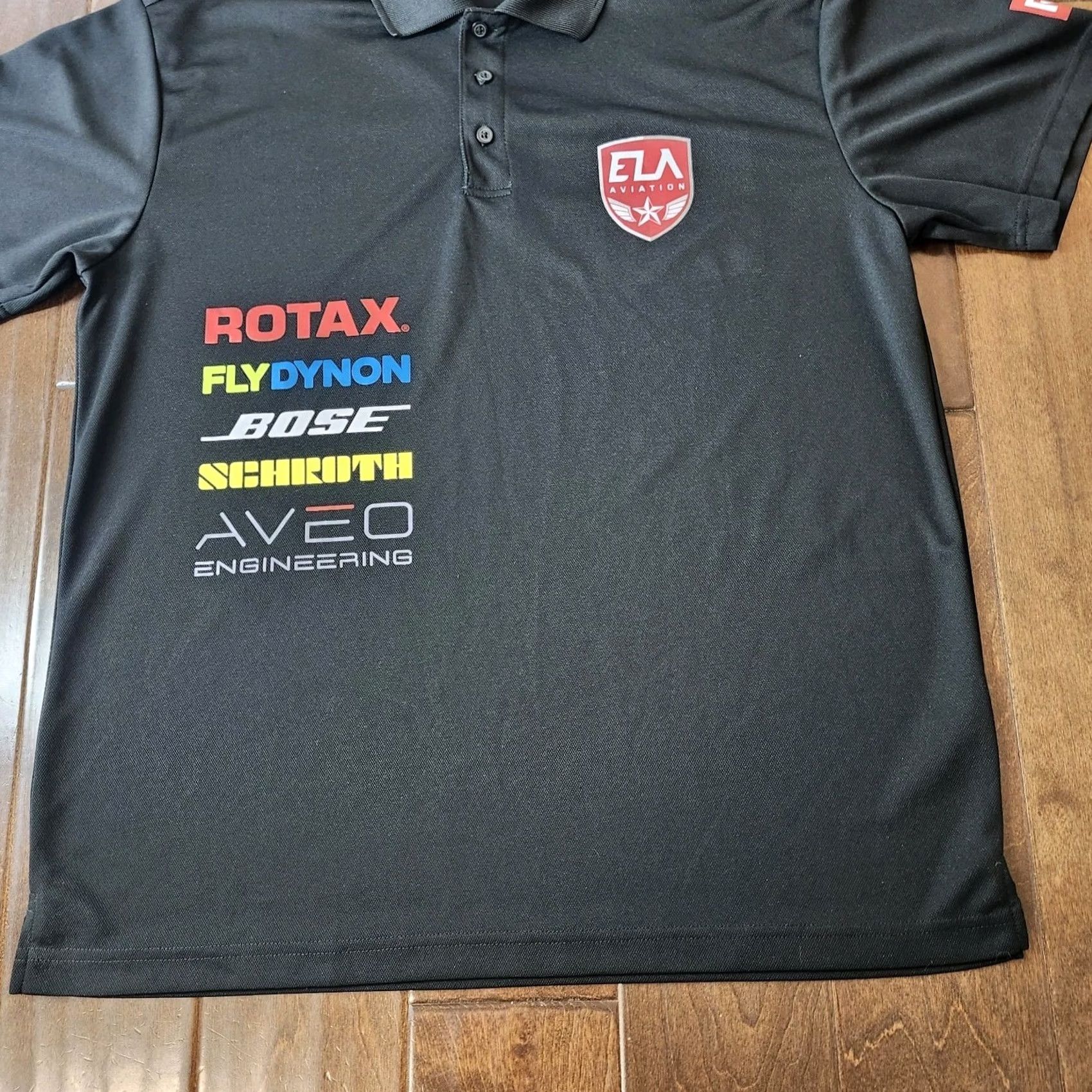 Vintage Aviation Polo Shirt Mens XL Black Helicopter Graphic Active Polo Shirt XYL? Size US XL / EU 56 / 4 - 3 Thumbnail