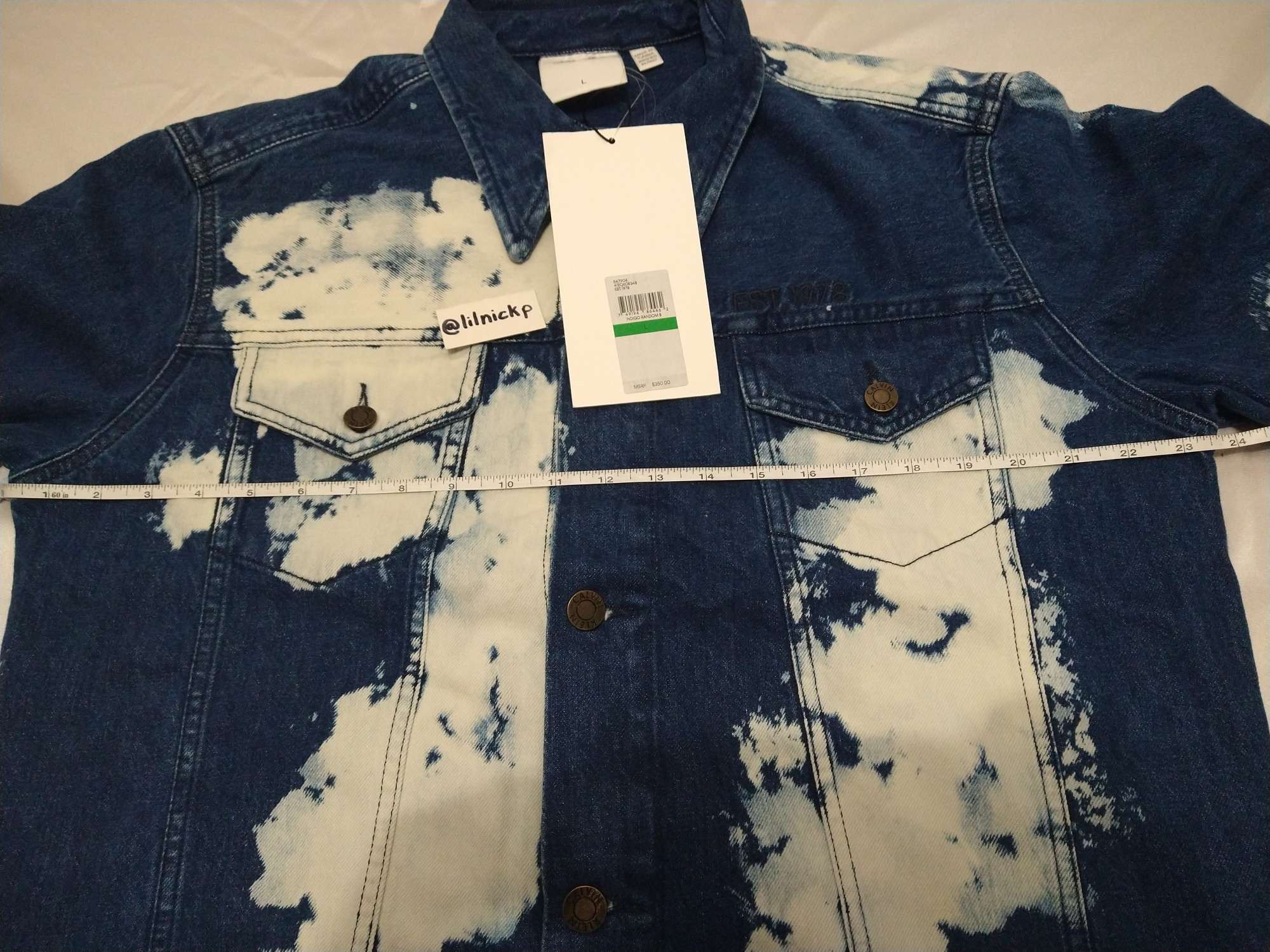 Calvin Klein 205W39NYC EST. 1978 Lunar Ascent Denim Trucker Jacket Size US L / EU 52-54 / 3 - 4 Thumbnail