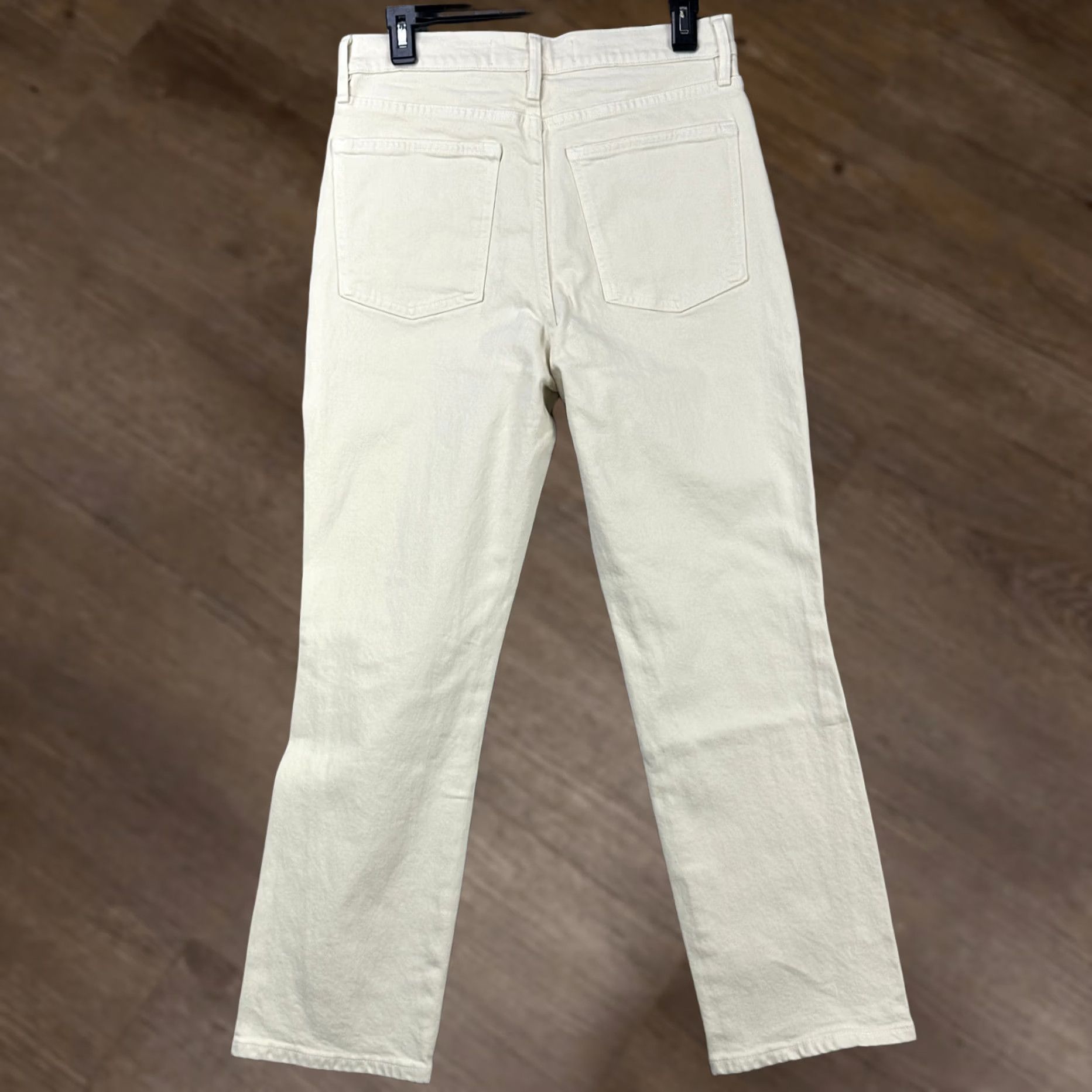 Apiece Apart Apiece Apart Camilla Womens Straight Jeans 30 Cream High-Rise Denim Pants Jeans Size 30" / US 8 / IT 44 - 1 Thumbnail