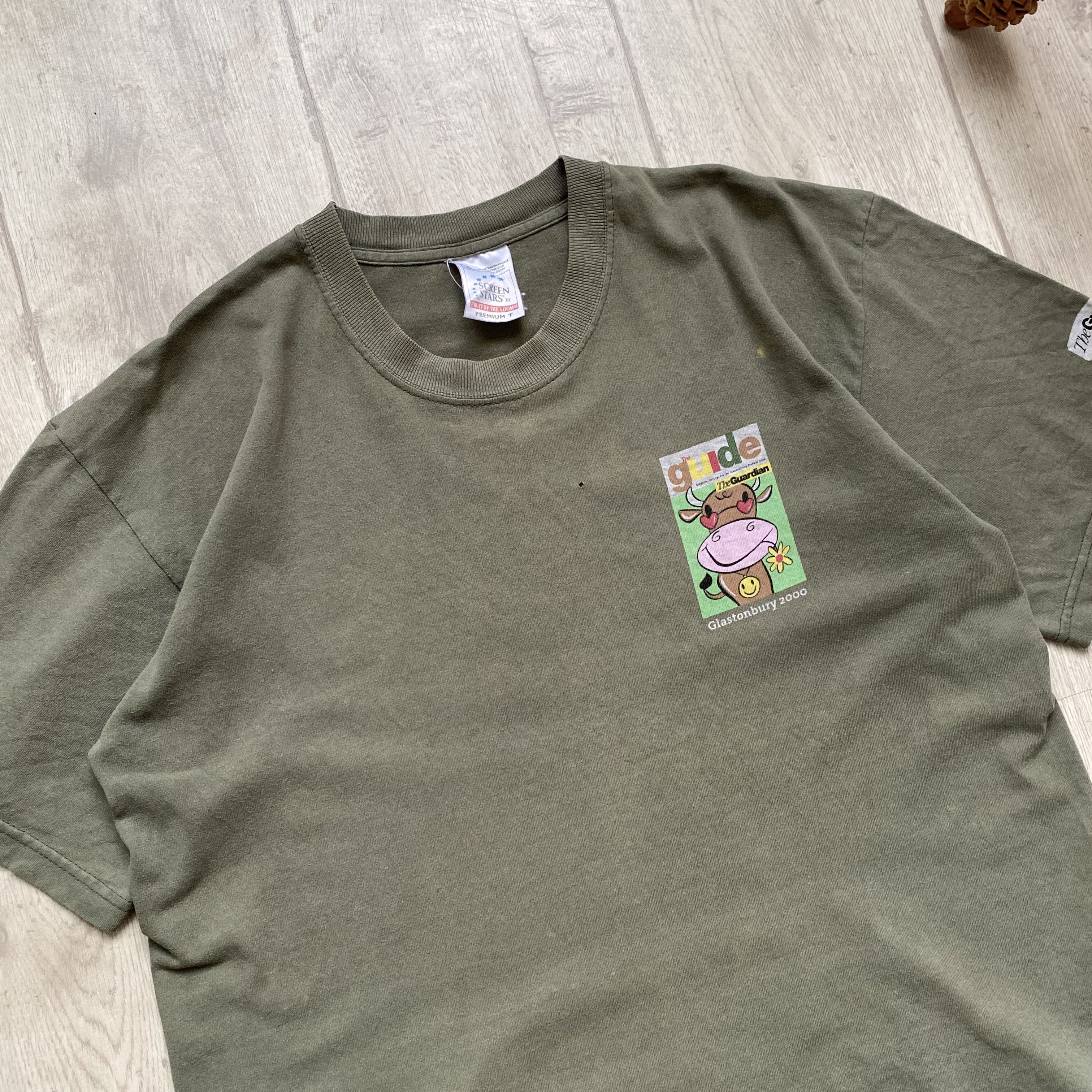 Band Tees Vintage 2000s Glastonbury Festival Tee Cow logo the Guardian Size US M / EU 48-50 / 2 - 4 Thumbnail