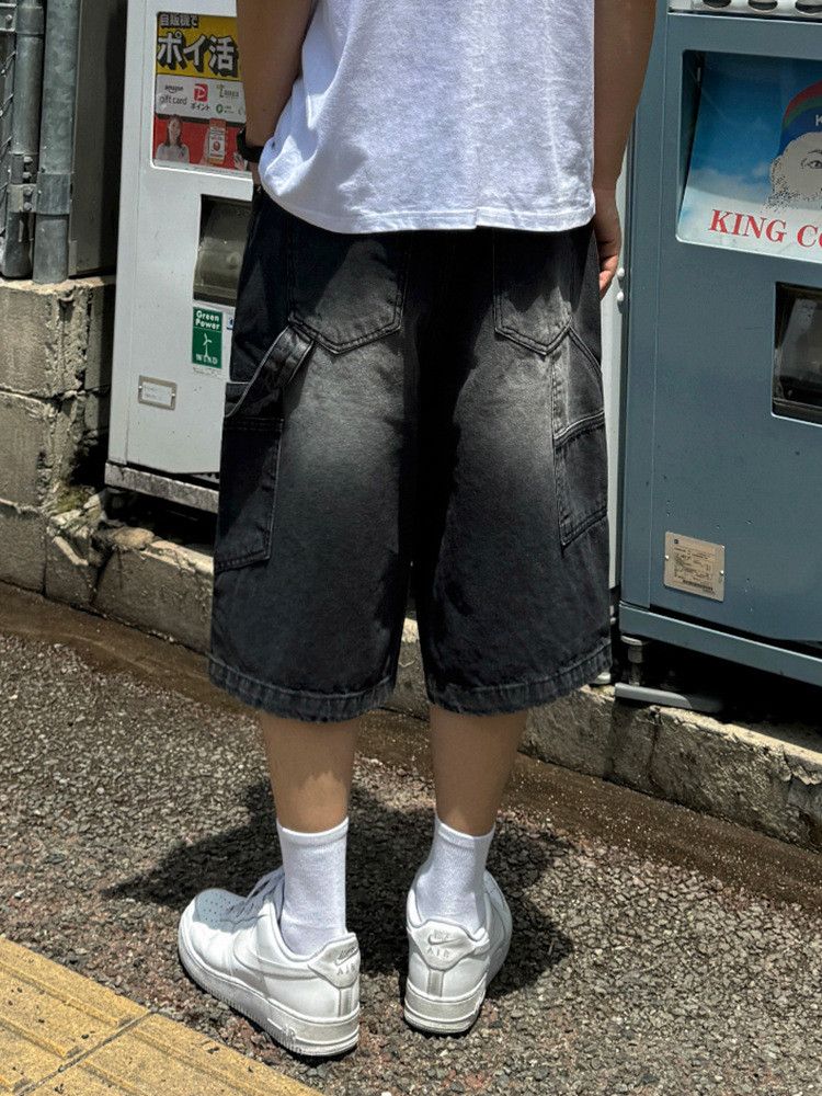Japanese Brand × Jean Retro loose wide leg high street shorts Size US 32 / EU 48 - 2 Thumbnail