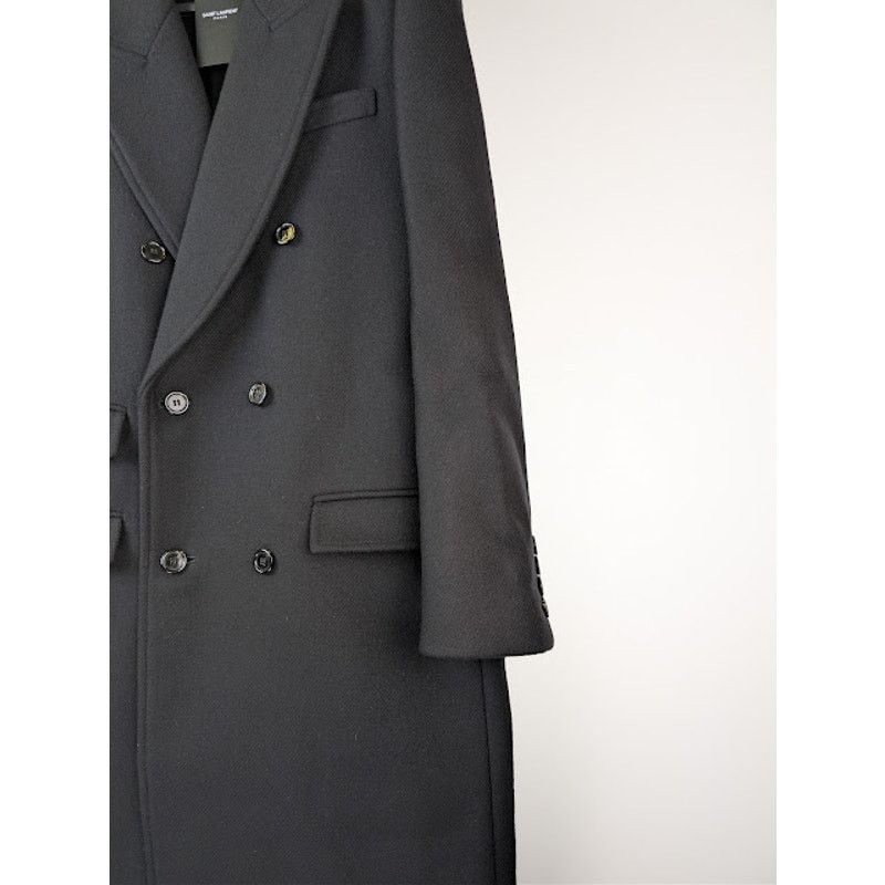 Saint Laurent Paris o1rshd1 Long Officer Coat in Wool Gabardine in Grey Size US M / EU 48-50 / 2 - 5 Thumbnail