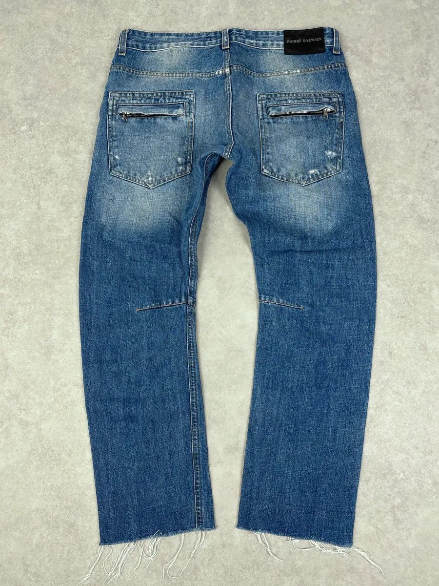 Pierre Balmain SS2012 Pierre Balmain Light Blue Denim Distressed Jeans Size US 31 - 6 Thumbnail