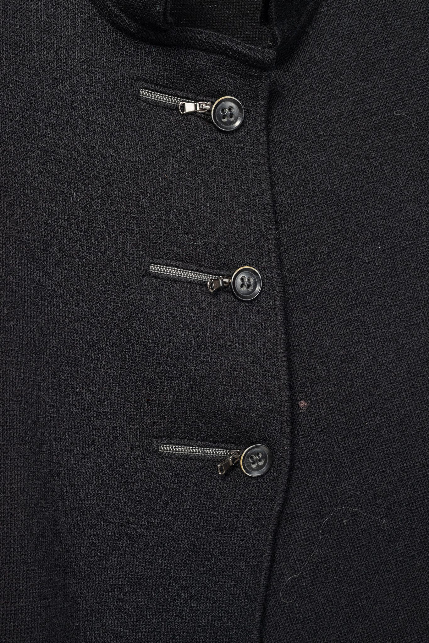 Annette Gortz Annette Gortz AW09 Chita Black Wool-Blend Buttoned Jacket Size M / US 6-8 / IT 42-44 - 7 Thumbnail