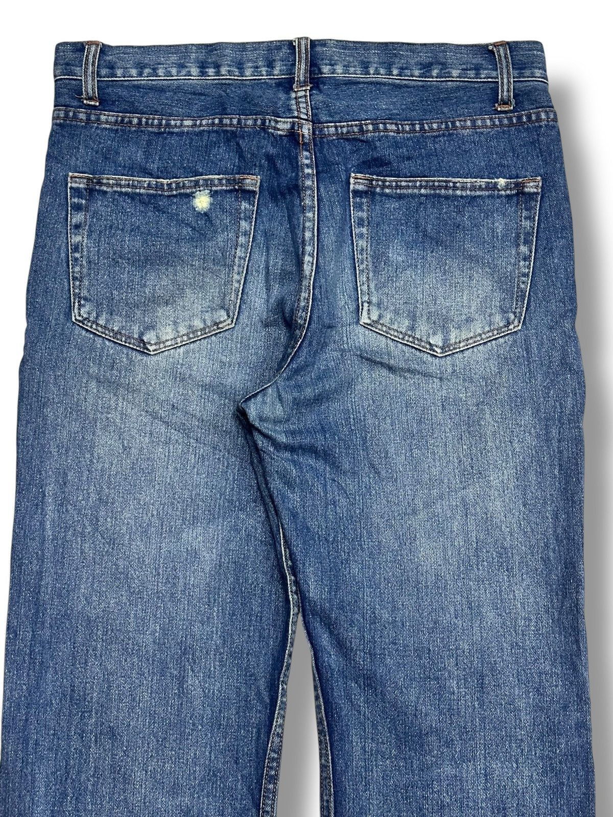 Japanese Brand Nylaus Jeans Baggy Loose Distressed With Faded Wash Size US 33 - 6 Thumbnail