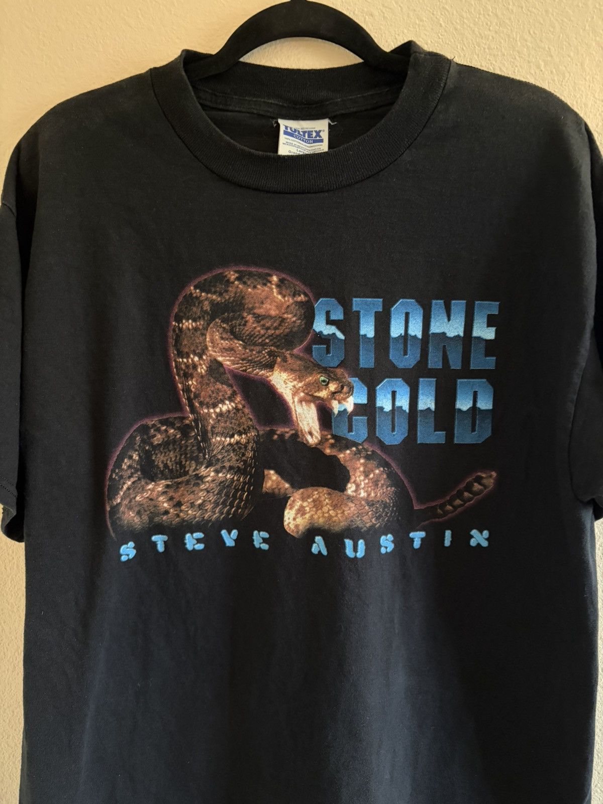 Vintage Vintage 1998 WWF Stone Cold Steve Austin Rattlesnake Tee L Size US L / EU 52-54 / 3 - 4 Thumbnail