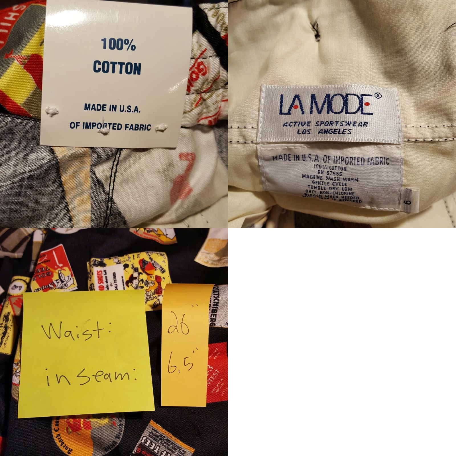 Vintage VINTAGE La Mode Golf Women's Size 6 Retro Art High Waist Outdoor Shorts 80s Size 26" / US 2 / IT 38 - 8 Thumbnail