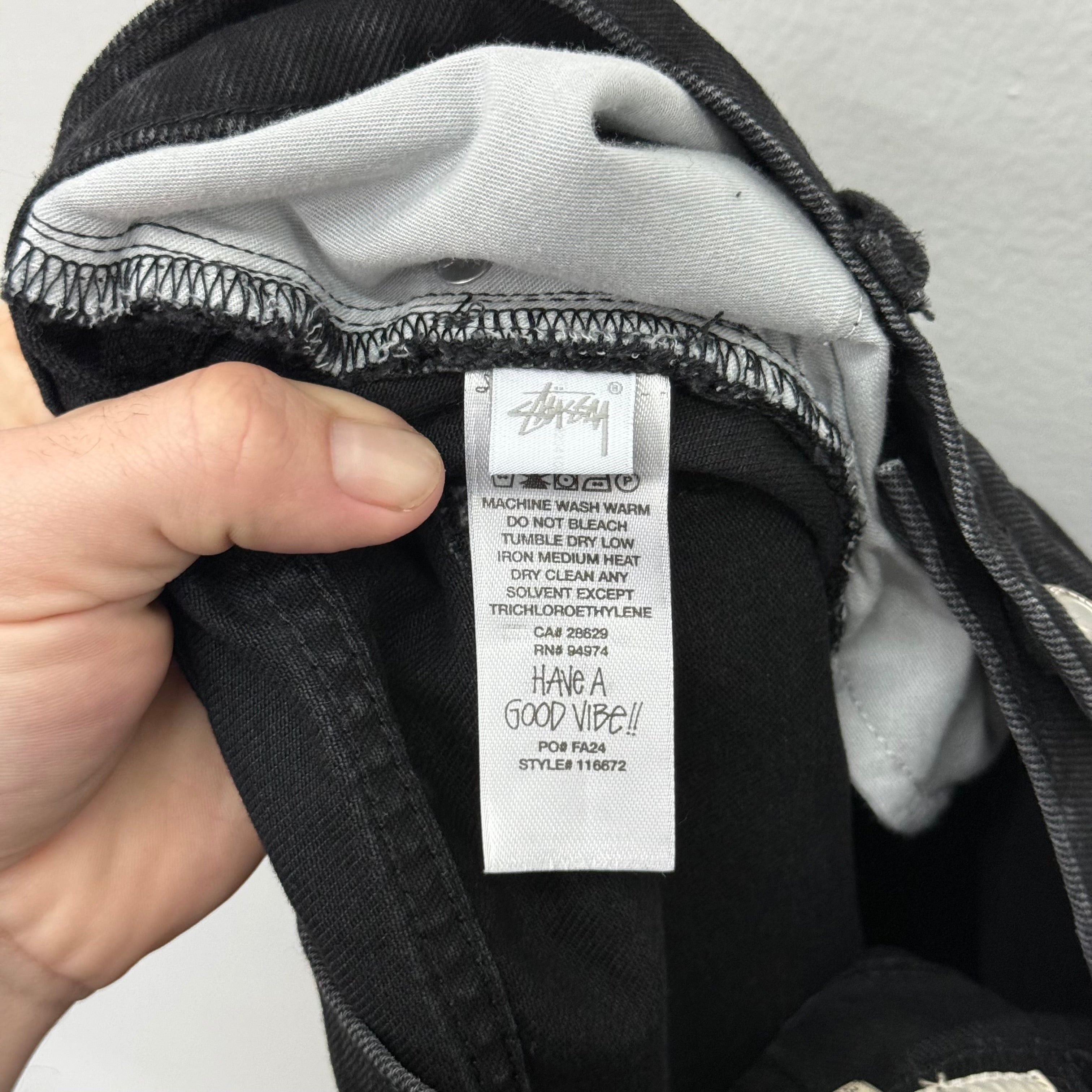 Stussy Stussy Black New Classic Denim Jeans - Size 36 Size US 36 / EU 52 - 5 Thumbnail