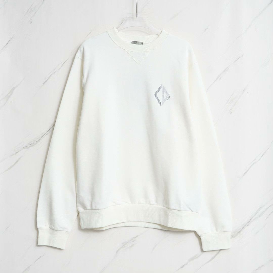 Dior Dior Men's Geometric Embroidery Crewneck Sweatshirt Size US XL / EU 56 / 4 - 1 Thumbnail