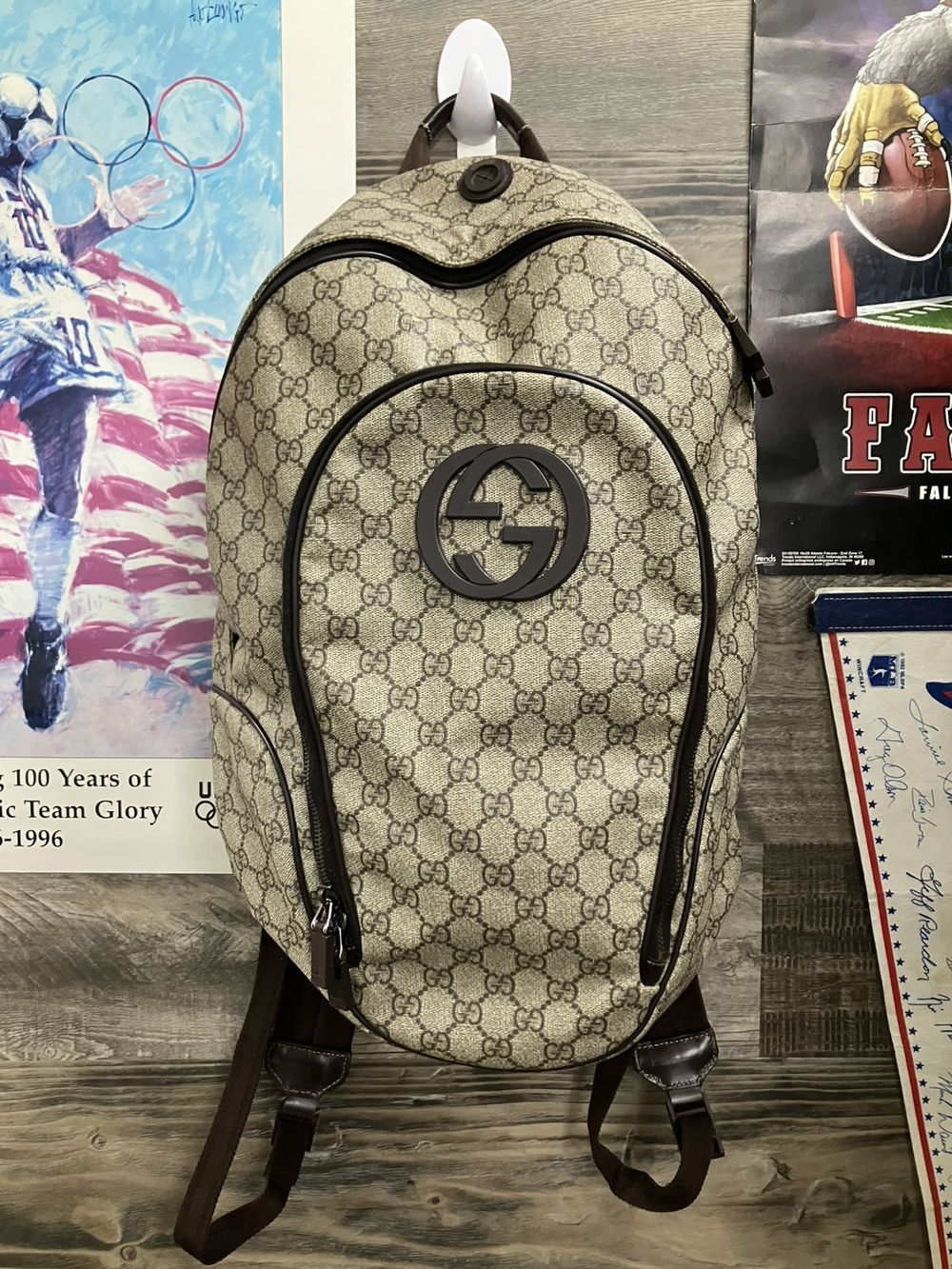 Gucci Gucci Supreme PVC GG Logo Backpack Size ONE SIZE - 1 Thumbnail