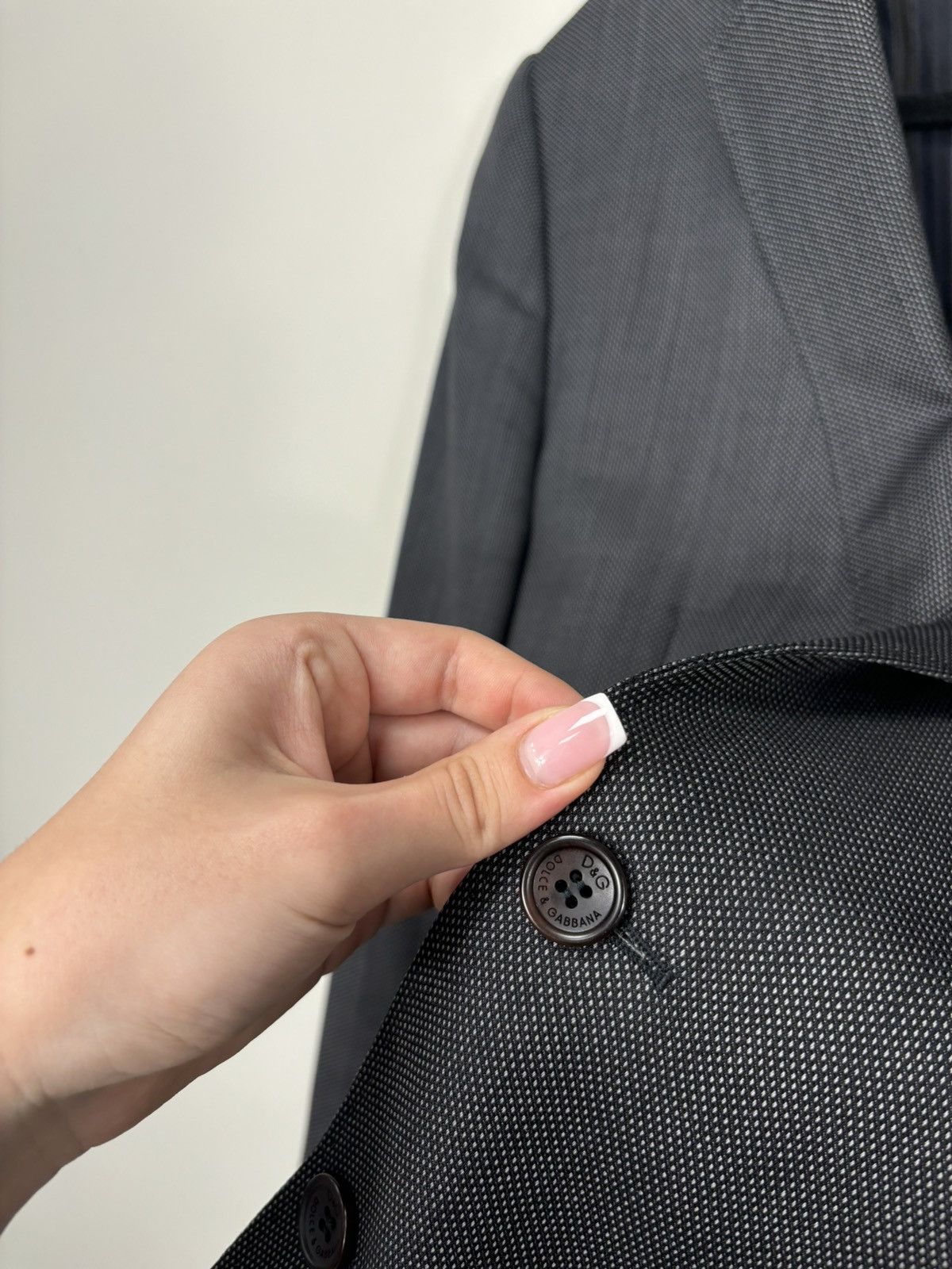 Dolce & Gabbana Vintage Dolce & Gabbana Men’s Birdseye Pattern Wool Blazer Size 42R - 7 Thumbnail