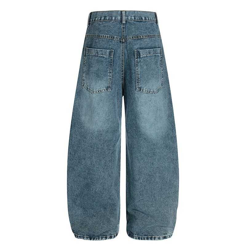 Jean American Retro Star-Embroidered Curved-Leg Jeans Size US 32 / EU 48 - 2 Thumbnail