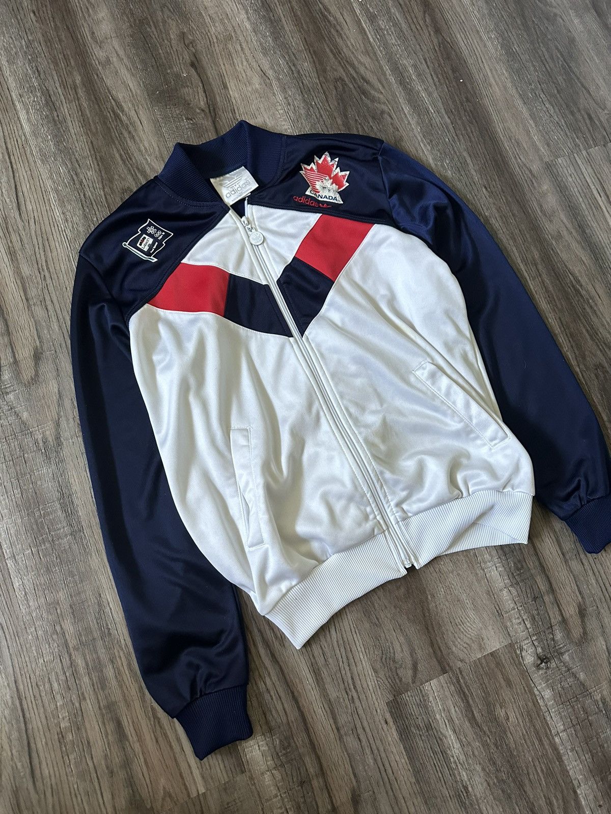USA Olympics Adidas 1988 Calgary XV Olympic Winter Games Track Jacket Size US M / EU 48-50 / 2 - 2 Thumbnail