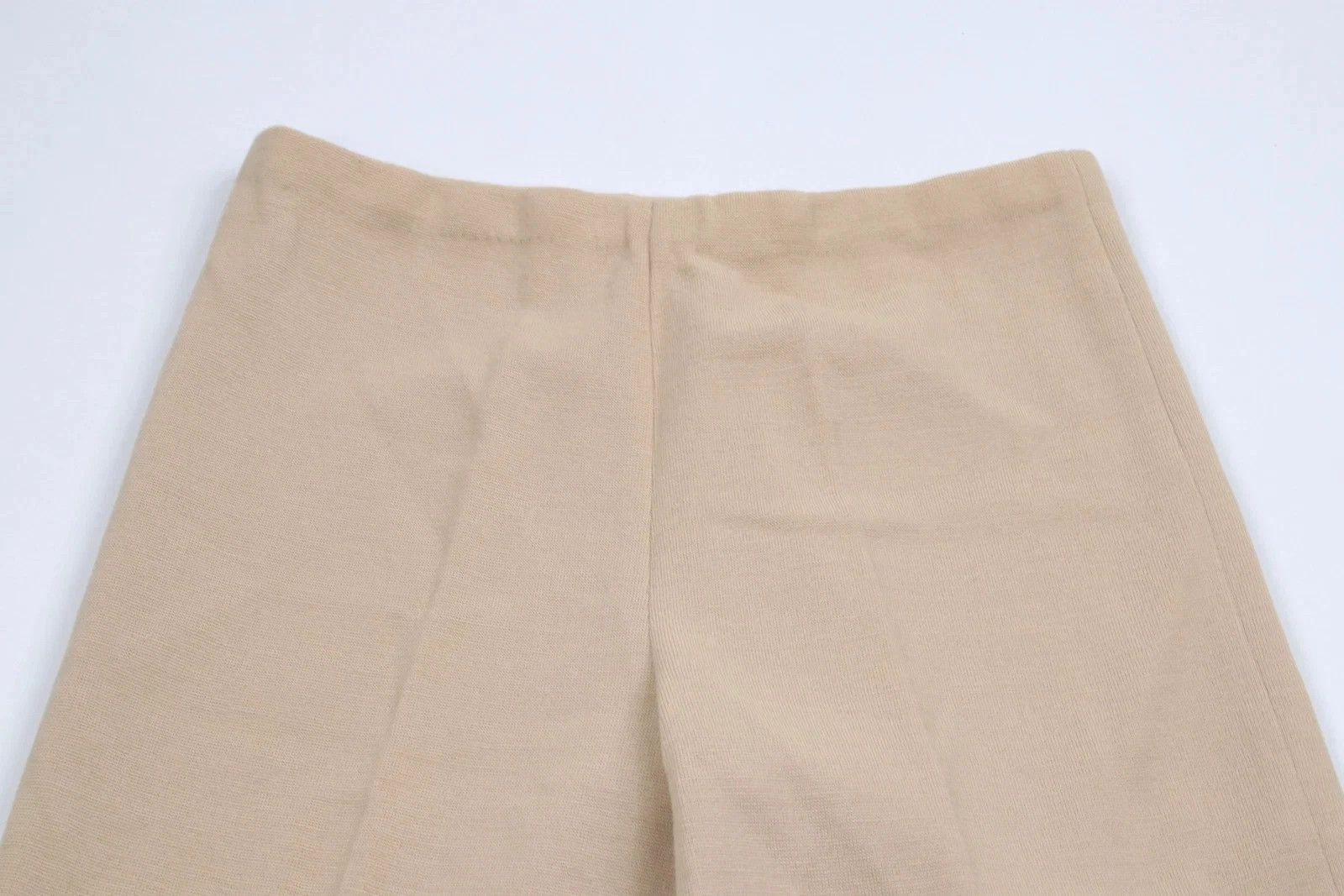 Vintage Vintage 70s Streetwear Wool Knit Bell Bottoms Pants Beige Size 36" / US 14 / IT 50 - 10 Thumbnail