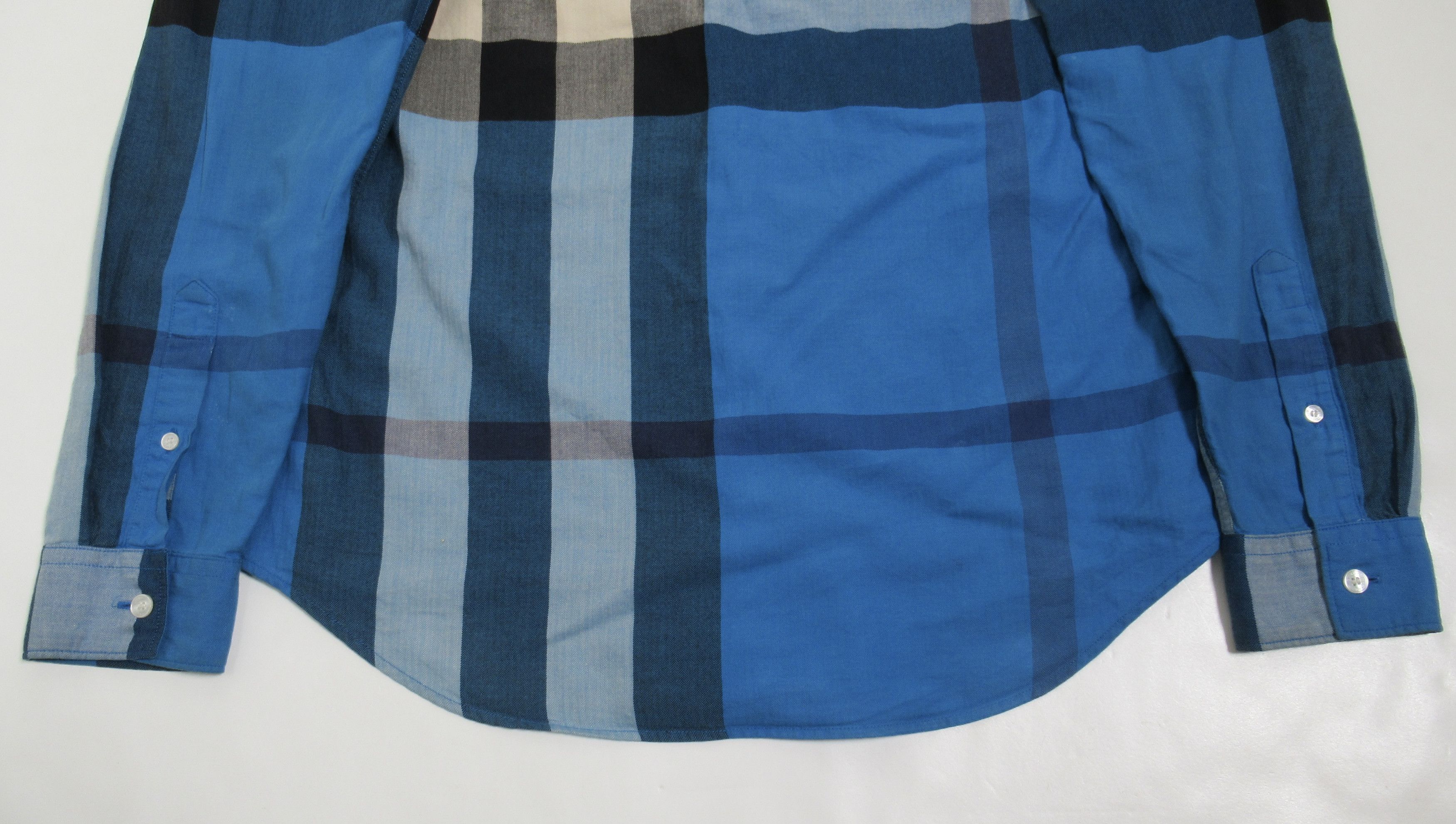 Burberry Burberry Brit Check Cotton Button Down Shirt Nickel Blue S Size US S / EU 44-46 / 1 - 7 Thumbnail