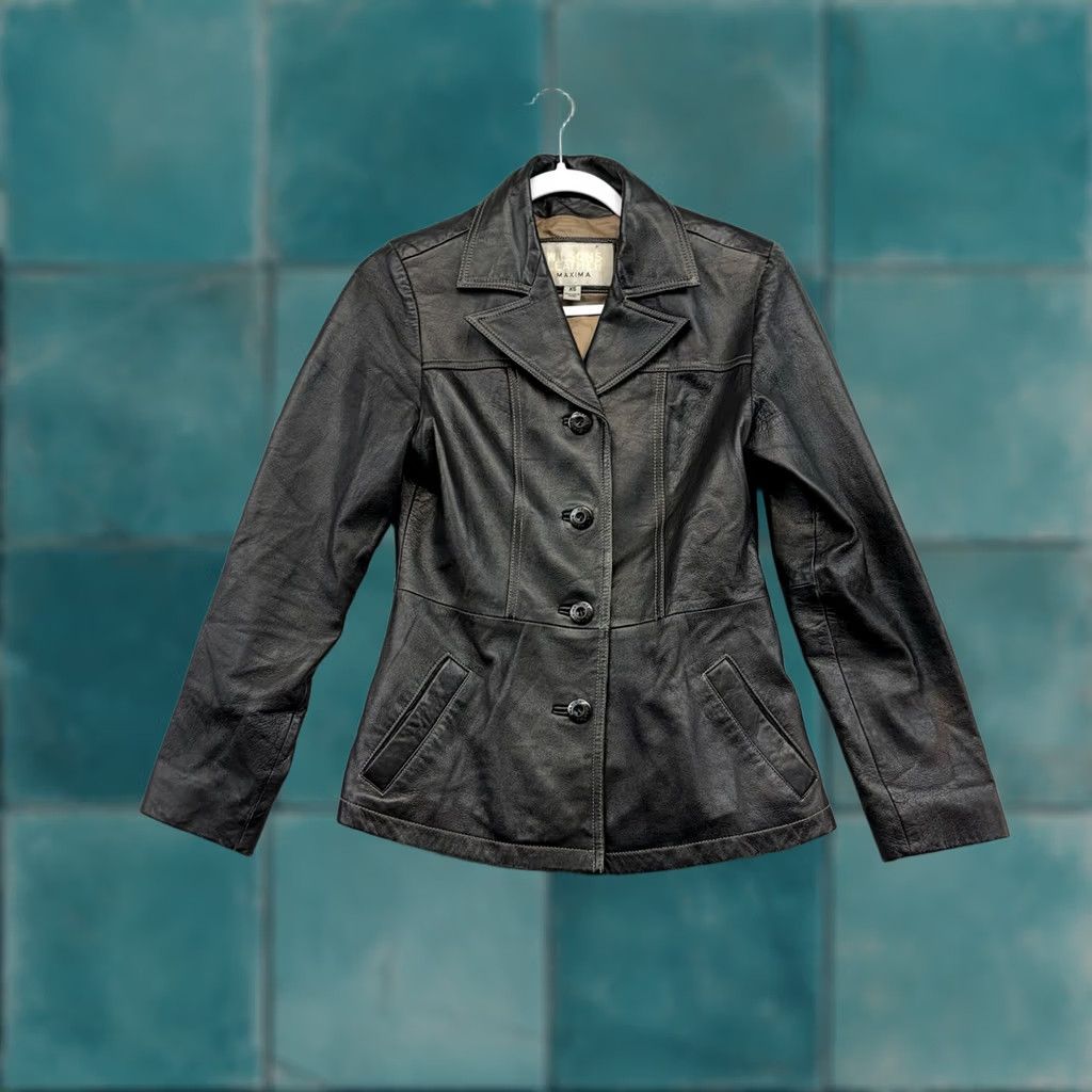 Vintage VINTAGE Wilson’s Leather Maxima Women’s Leather Jacket Blazer Breasted Black XS Size XS / US 0-2 / IT 36-38 - 1 Thumbnail
