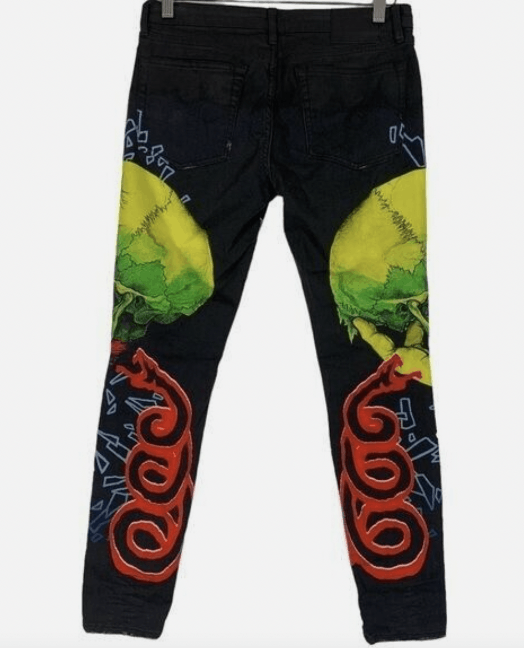 R13 R13 Metallica Skull Print Jeans Size US 28 / EU 44 - 2 Thumbnail