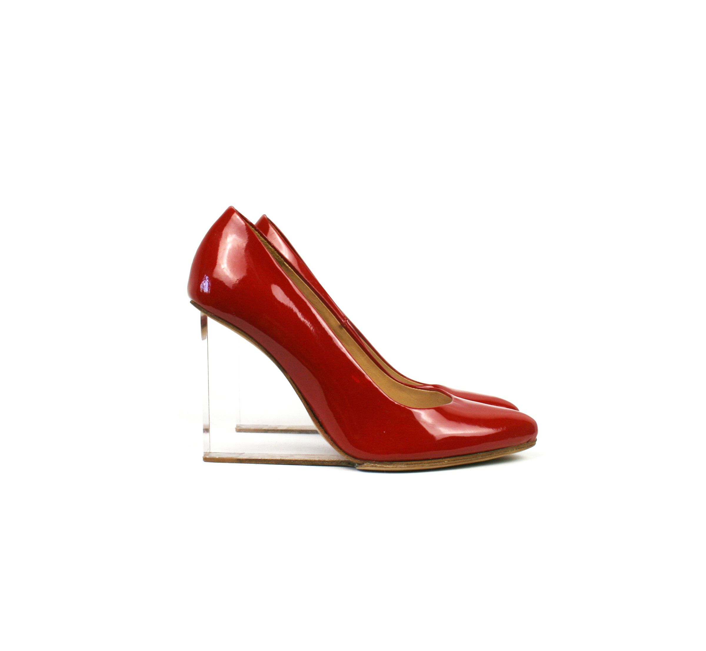 H&M × Maison Margiela Plexi Lucite Clear Wedge Heels Size US 7 / IT 37 - 1 Thumbnail