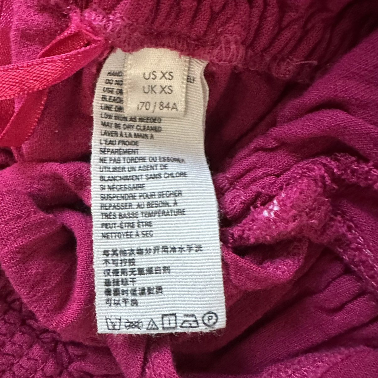 Free People Free People Under Your Spell Raspberry Ruched Lace Tank XS Size XS / US 0-2 / IT 36-38 - 4 Thumbnail