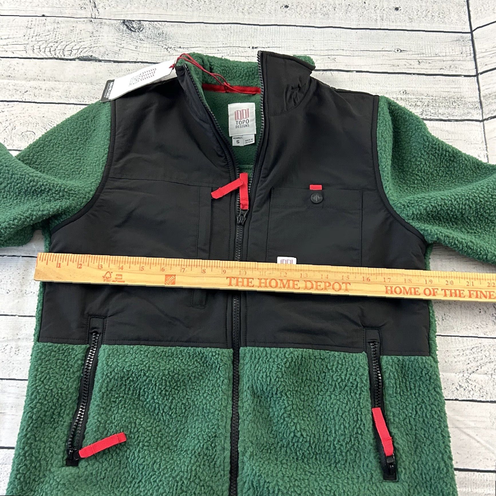 Topo Designs Topo Designs Subalpine Polartec Fleece Green Zip Up Jacket Women's Small - Zip Up, Fleece, Green, Topo Designs, Jacket, Women, Small Size S / US 4 / IT 40 - 2 Thumbnail