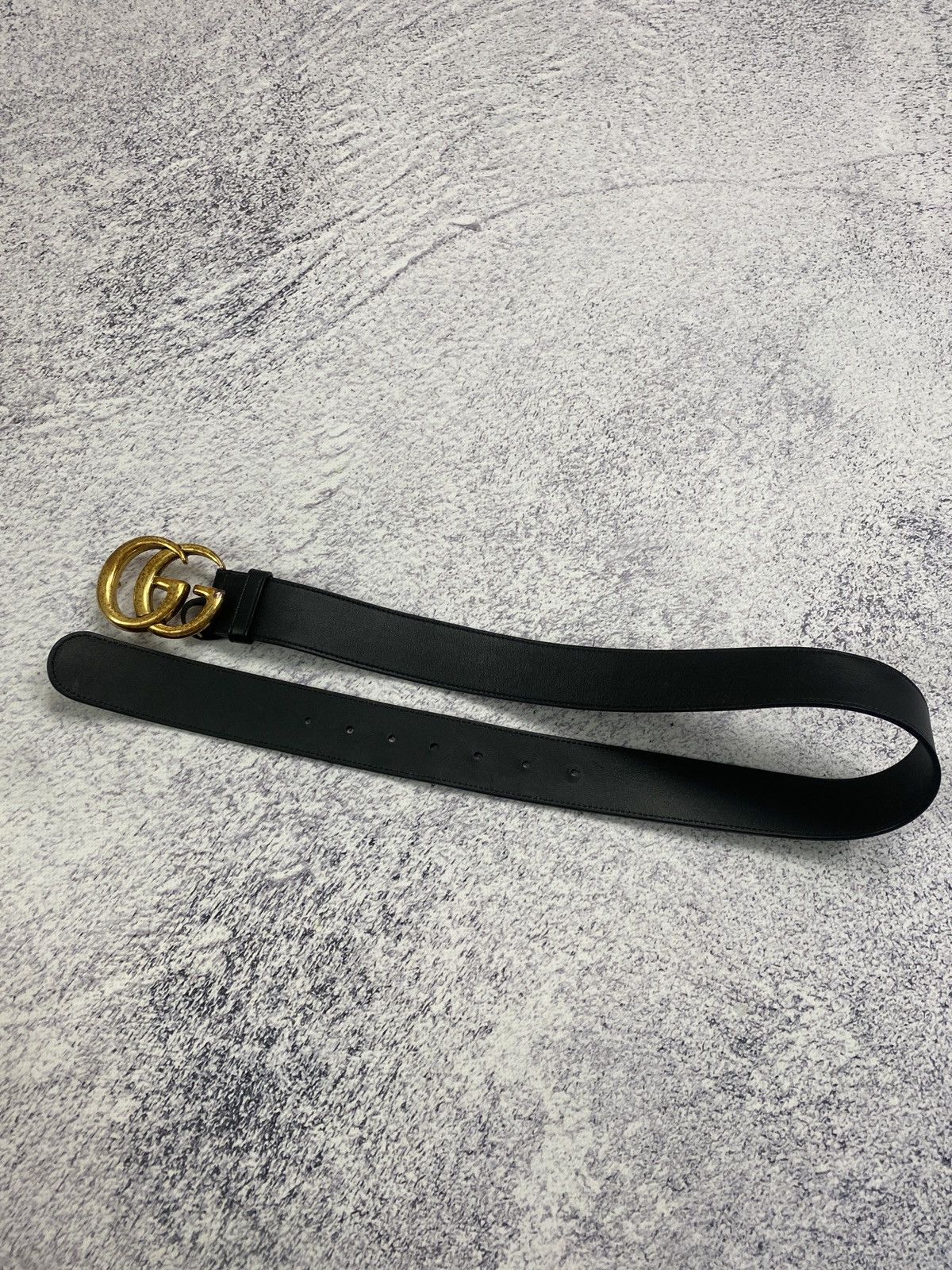 Gucci Gucci Double G Buckle Logo Leather Marmont Belt Size ONE SIZE - 6 Thumbnail