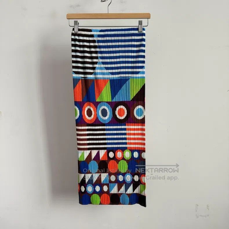 Issey Miyake Issey Miyake size:1 Color Block Skirt Size 22" - 2 Thumbnail