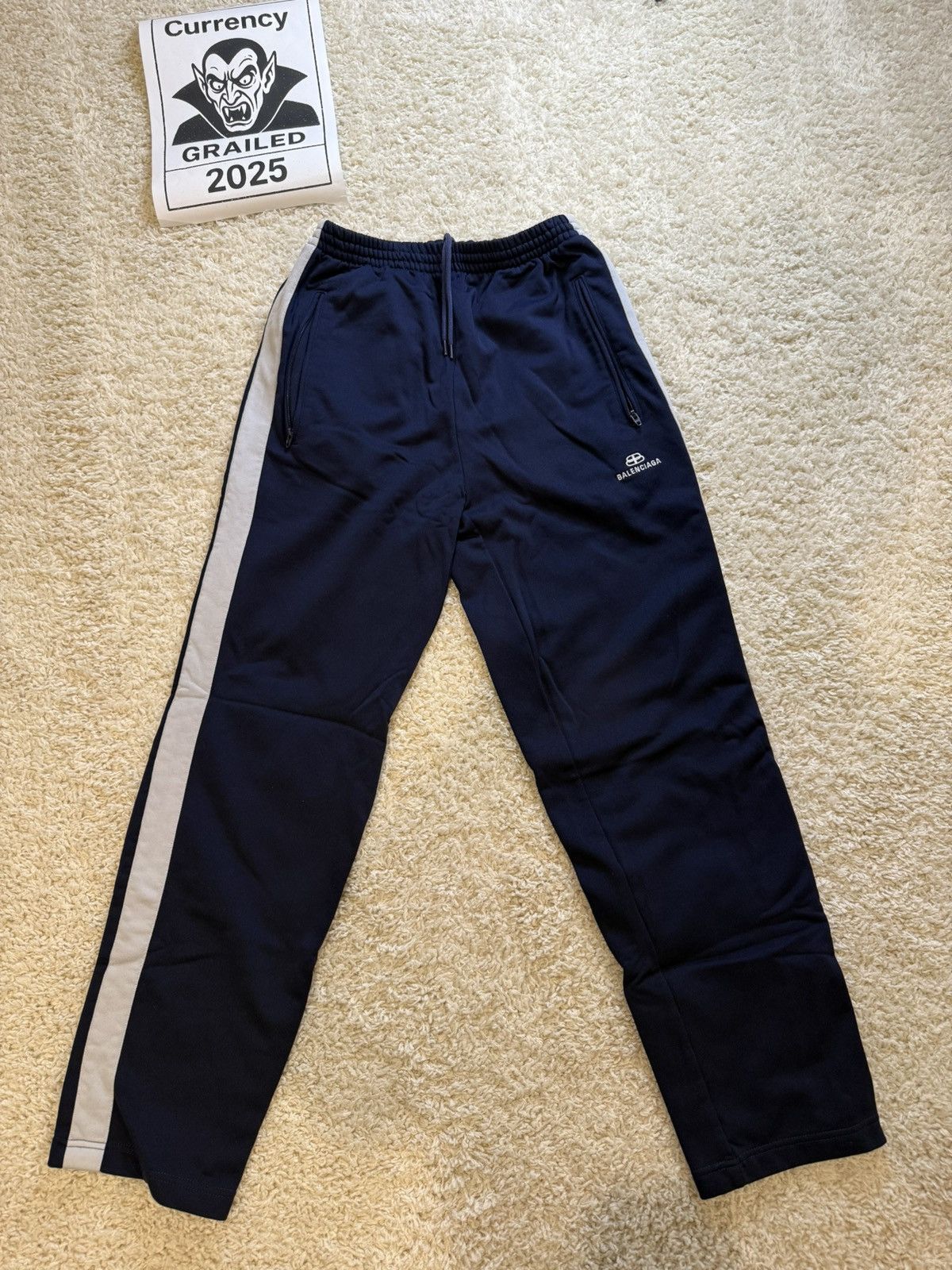 Balenciaga Balenciaga Dark Blue jogging pant Size US 27 - 1 Thumbnail