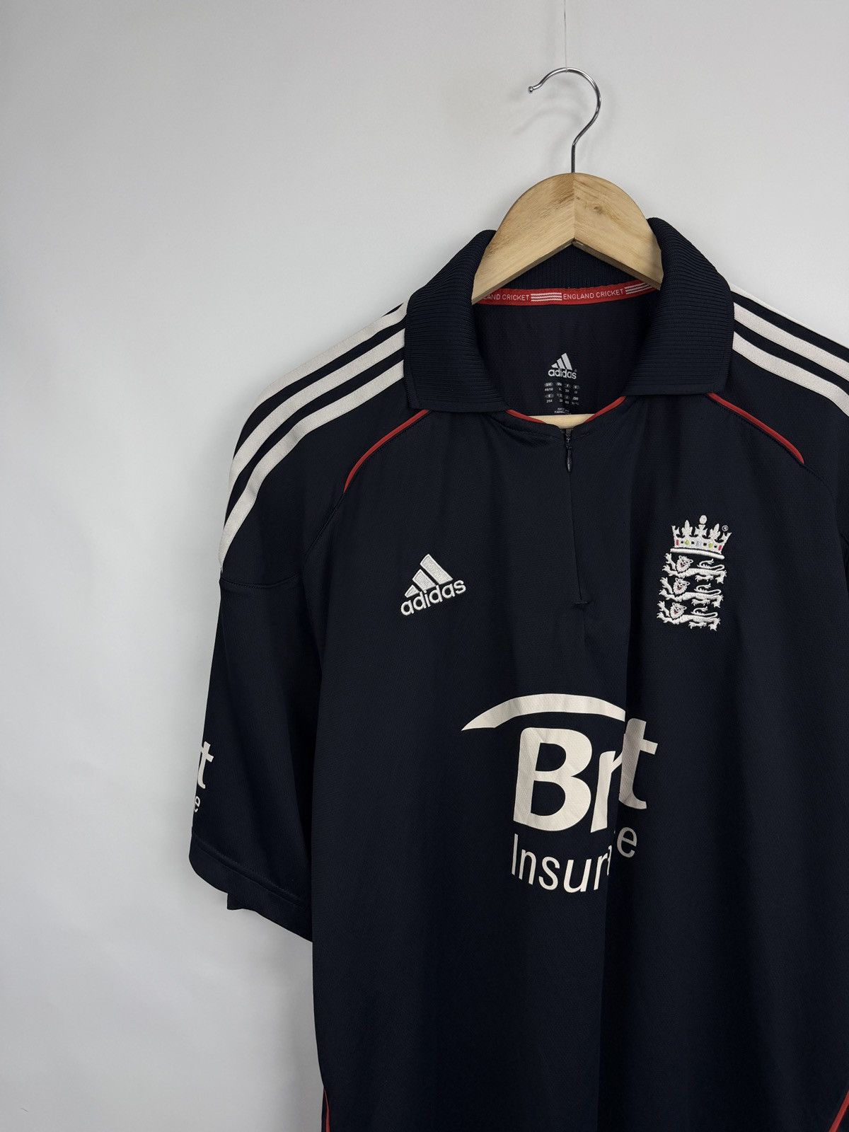 Adidas 🏴󠁧󠁢󠁥󠁮󠁧󠁿 2010 Adidas England Cricket Jersey Polo T-Shirt Brit Rare Size US XL / EU 56 / 4 - 3 Thumbnail