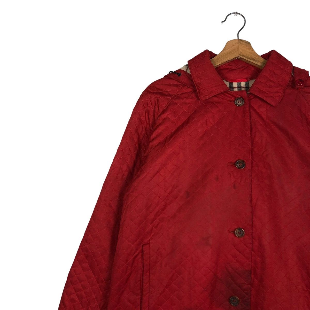 Burberry 🔥VINTAGE QUILTED BUTTON BURBERRY LONDON NOVA CHECK LINING Size US M / EU 48-50 / 2 - 8 Thumbnail