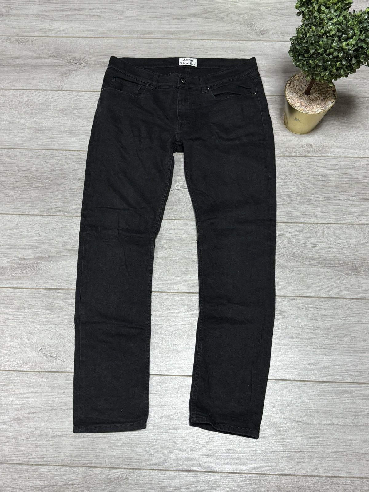 Acne Studios Acne Ace Stay Cash Black Denim Jeans Size US 34 / EU 50 - 5 Thumbnail
