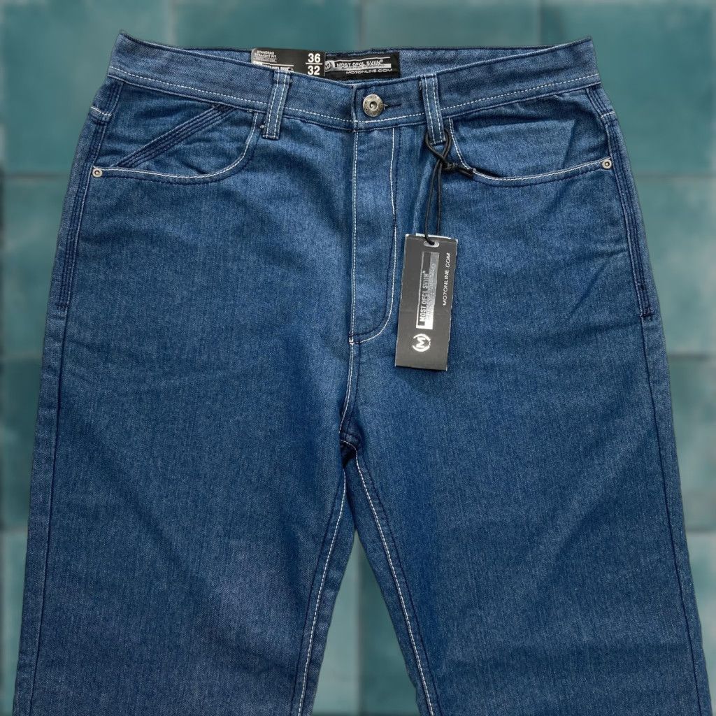 Denime Most Ofcl Sviin Jeans Mens 36x32 Blue Standard Straight Fit Denim 5 Pocket MO7 Size US 36 / EU 52 - 1 Thumbnail