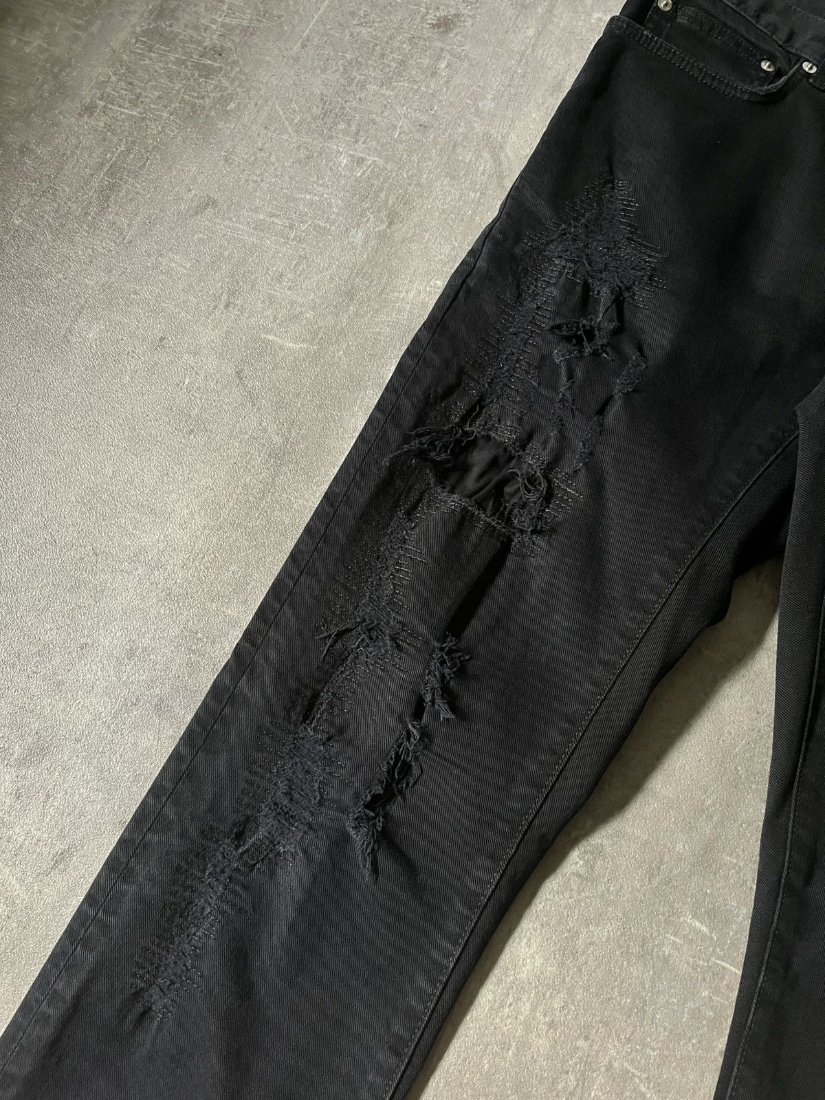 Dior Dior Homme A/W 14 stitched patchwork jeans black Size US 32 / EU 48 - 2 Thumbnail