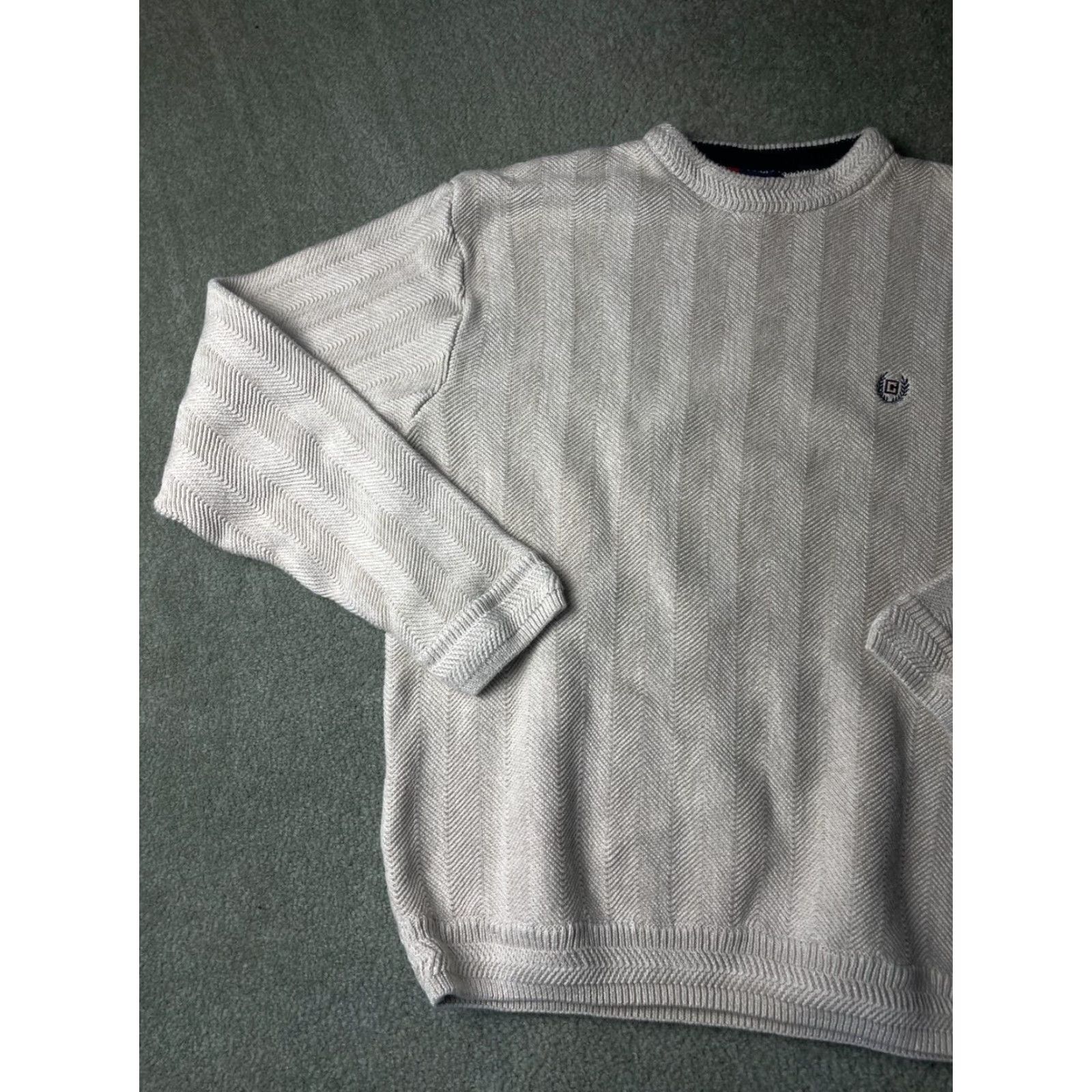 Chaps Chaps Sweater Mens Large Pullover Crew Neck Long Sleeve Tan Knit Size US L / EU 52-54 / 3 - 5 Thumbnail
