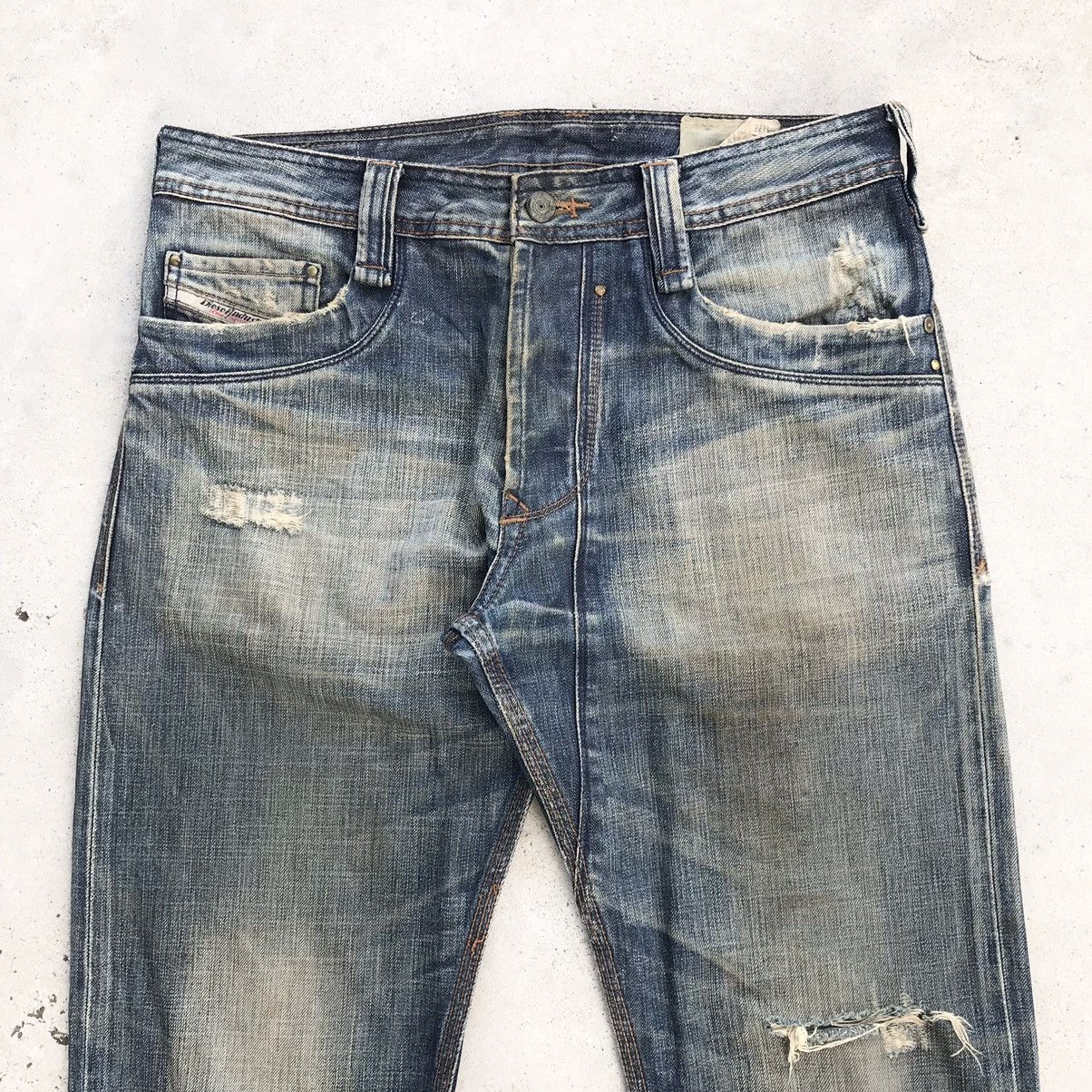 Diesel 2000's Diesel Industry - Timmen Distress Washed Jeans Size US 32 / EU 48 - 3 Thumbnail