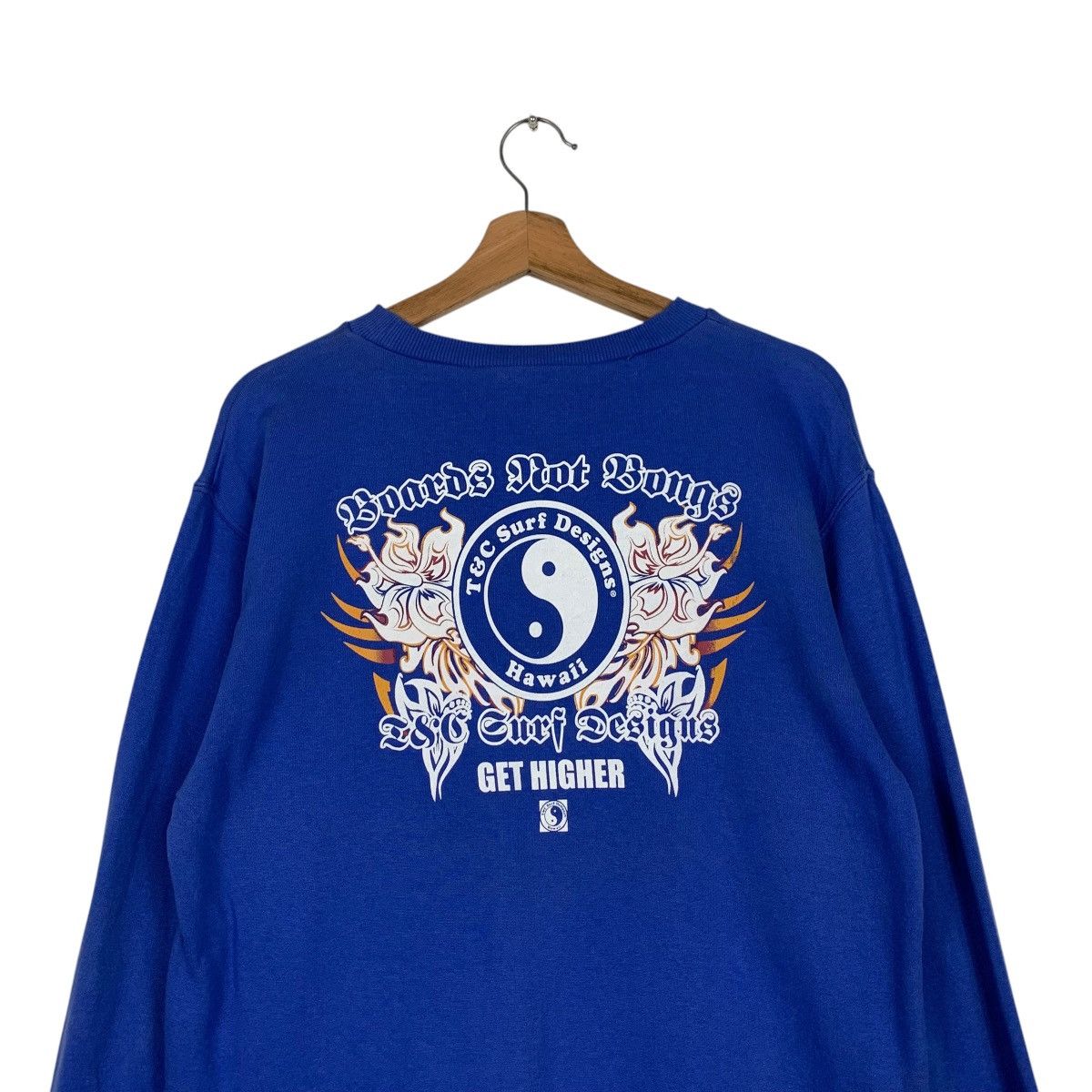 Japanese Brand T&C SURF DESIGNS Hawaii Taichi Big Logo Sweatshirt #1922-C83 Size US M / EU 48-50 / 2 - 2 Thumbnail