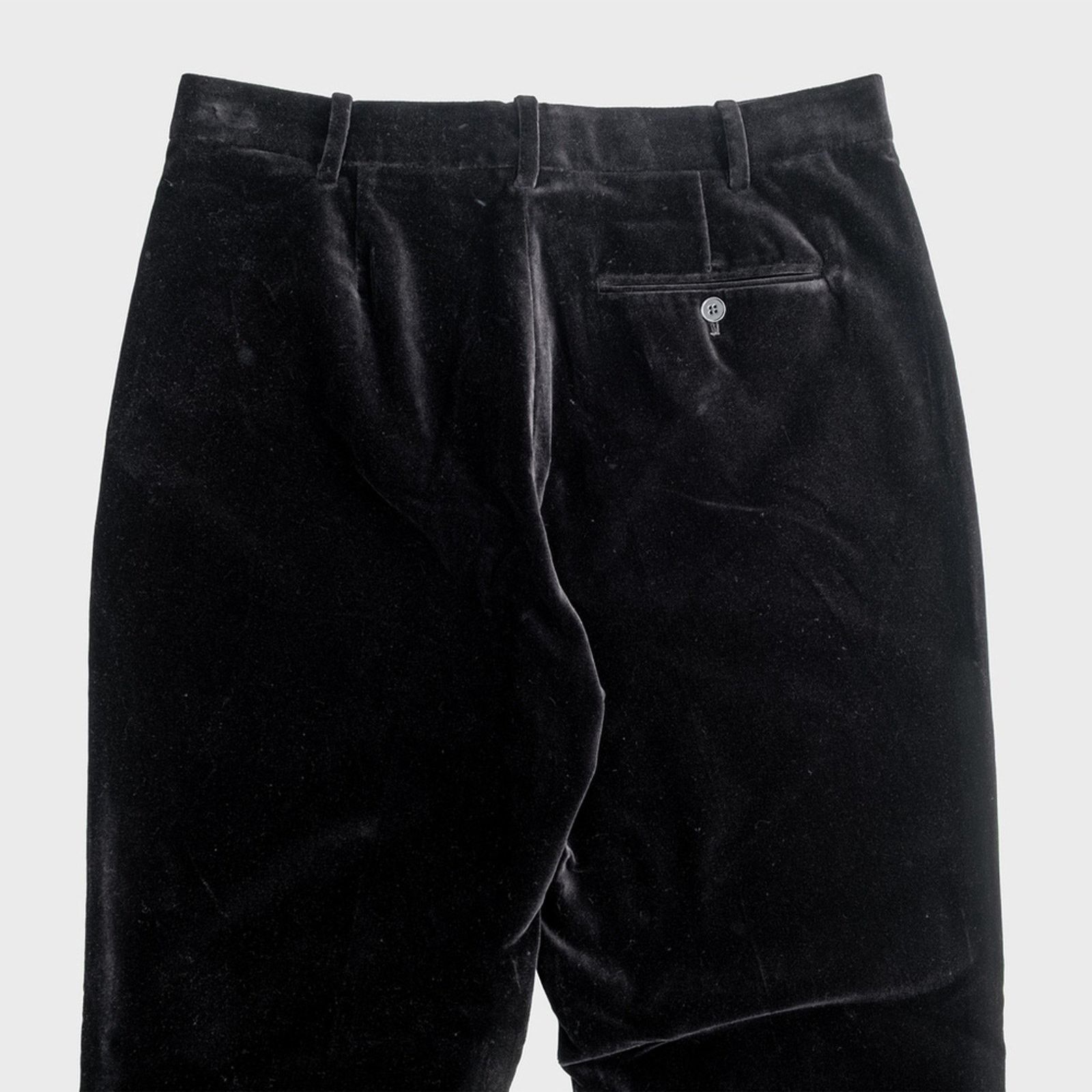 Polo Ralph Lauren POLO RALPH LAUREN X FRIENDS Velvet Straight Pant Black Sz 10 Size 32" / US 10 / IT 46 - 8 Thumbnail