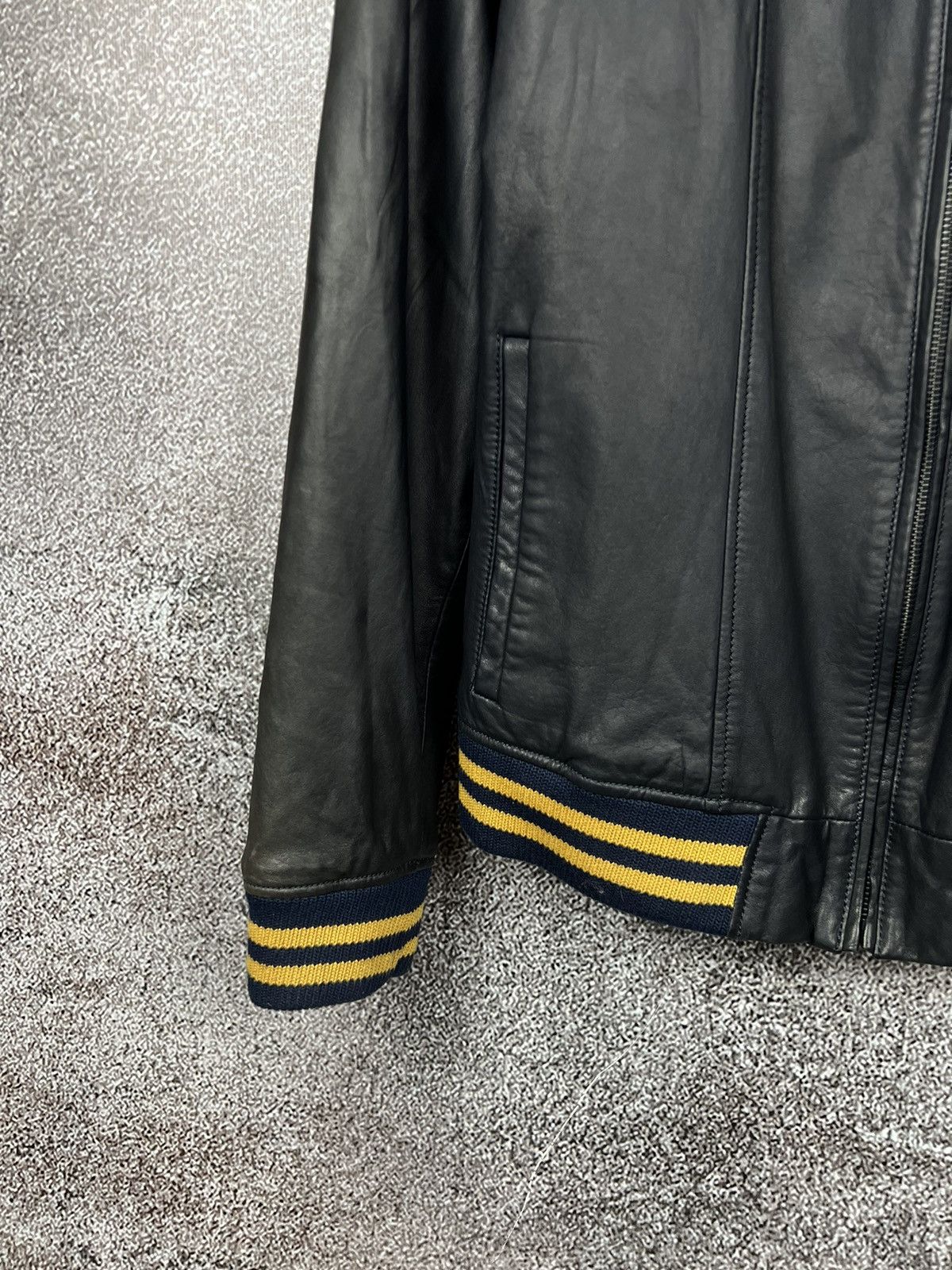 NN07 Nn07 No Nationality Leather Zip Biker Jacket Sample rare L Size US L / EU 52-54 / 3 - 5 Thumbnail