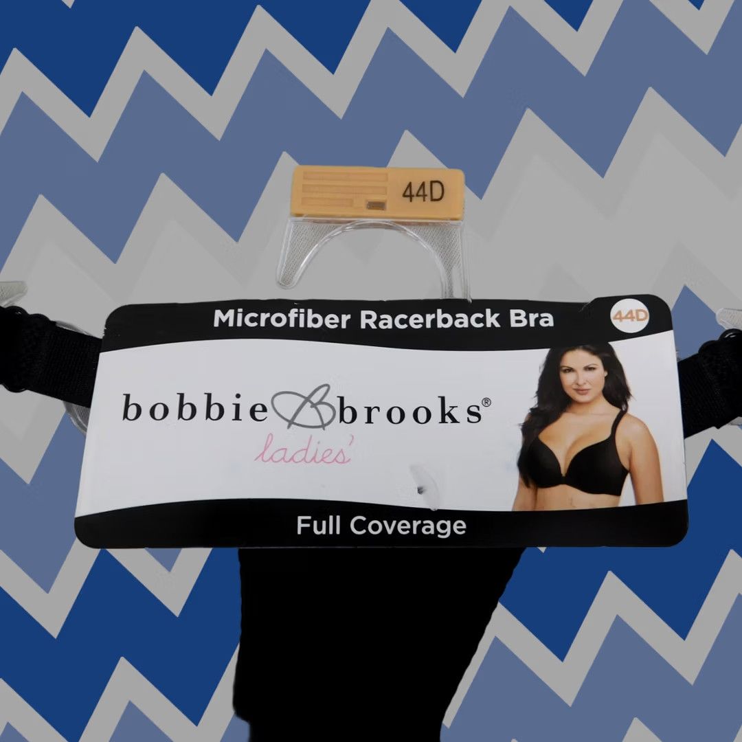 Vintage Bobbie Brooks Bra 44D Black Full Coverage Underwire Front-Close Racerback T-Shirt Style Womens Size ONE SIZE - 1 Thumbnail