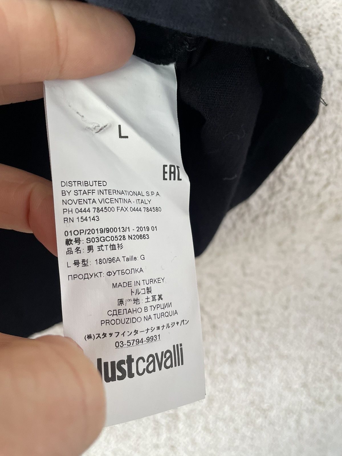 Just Cavalli Just Cavalli Men Big Tiger Logo Black Cotton T-Shirt Size L Size US L / EU 52-54 / 3 - 7 Thumbnail