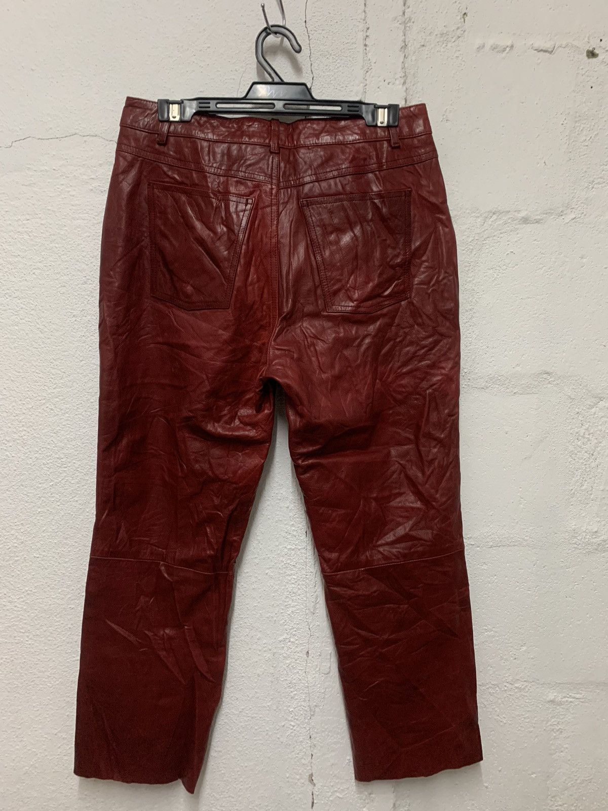 Japanese Brand × Leather × Vintage Vintage Right On Real Leather Pants ‘cowhide’ Size US 30 / EU 46 - 3 Thumbnail