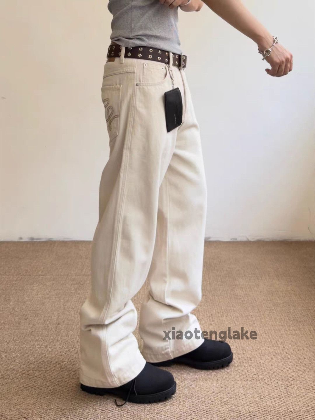 Vintage zx Balenciaga offwhite style loose flared y2k hiphop pants Size US 28 / EU 44 - 1 Thumbnail